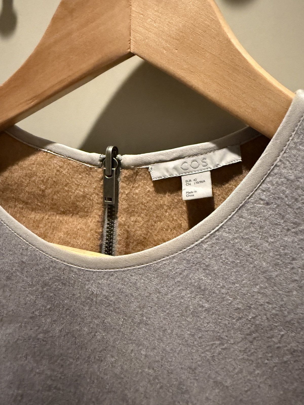 Cos COS Grey Reversible Zipper Wool Jumper Sweater Size M / US 6-8 / IT 42-44 - 6 Thumbnail