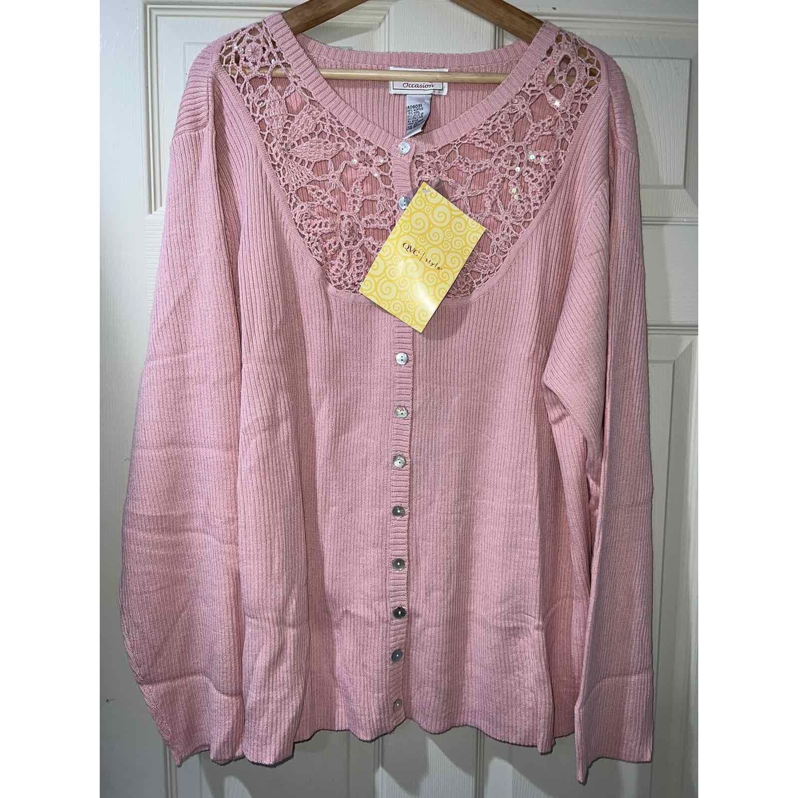 & Other Stories Vintage Victor Costa Pastel Pink Ribbed Women 2X A003289 Size XXL / US 16-18 / IT 52-54 - 2 Thumbnail