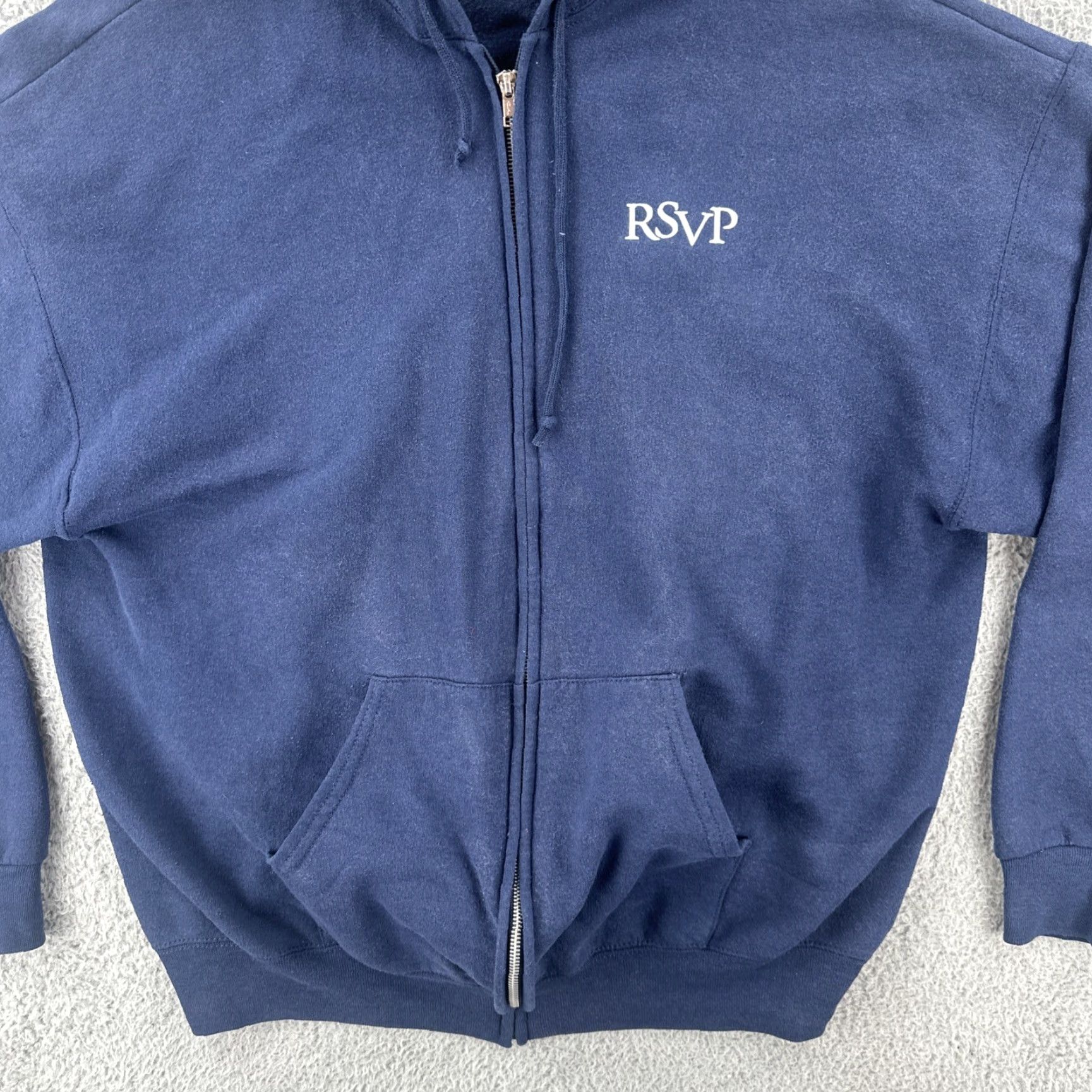 Jerzees VINTAGE Jerzees Hoodie Full Zip Navy Blue XL Men 90s Y2K Regular Size XL Men Jets Size US XL / EU 56 / 4 - 4 Thumbnail