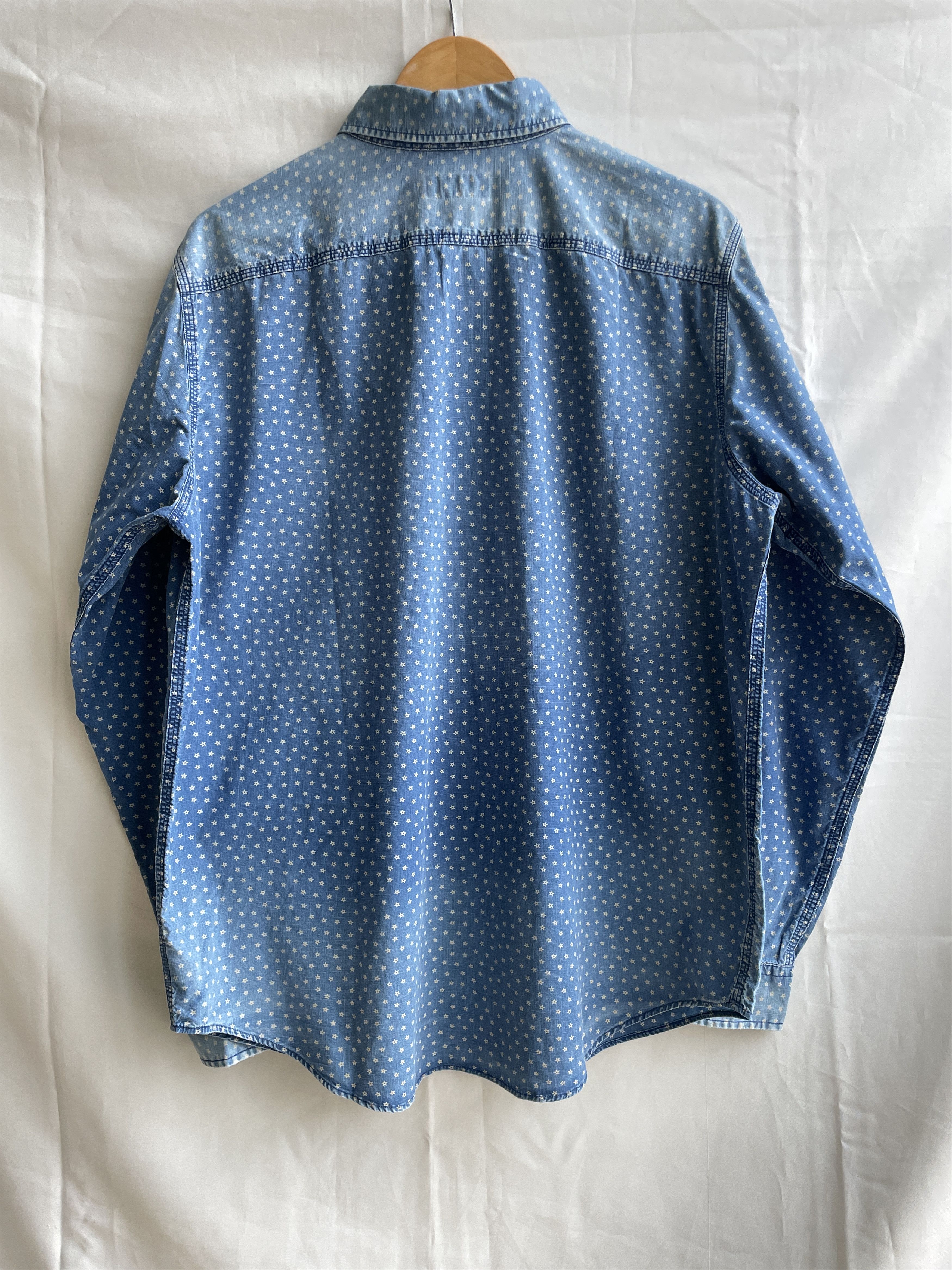 Polo Ralph Lauren Polo Ralph Lauren Indigo Sun Faded Star Pattern Shirt Size L Size US L / EU 52-54 / 3 - 2 Thumbnail