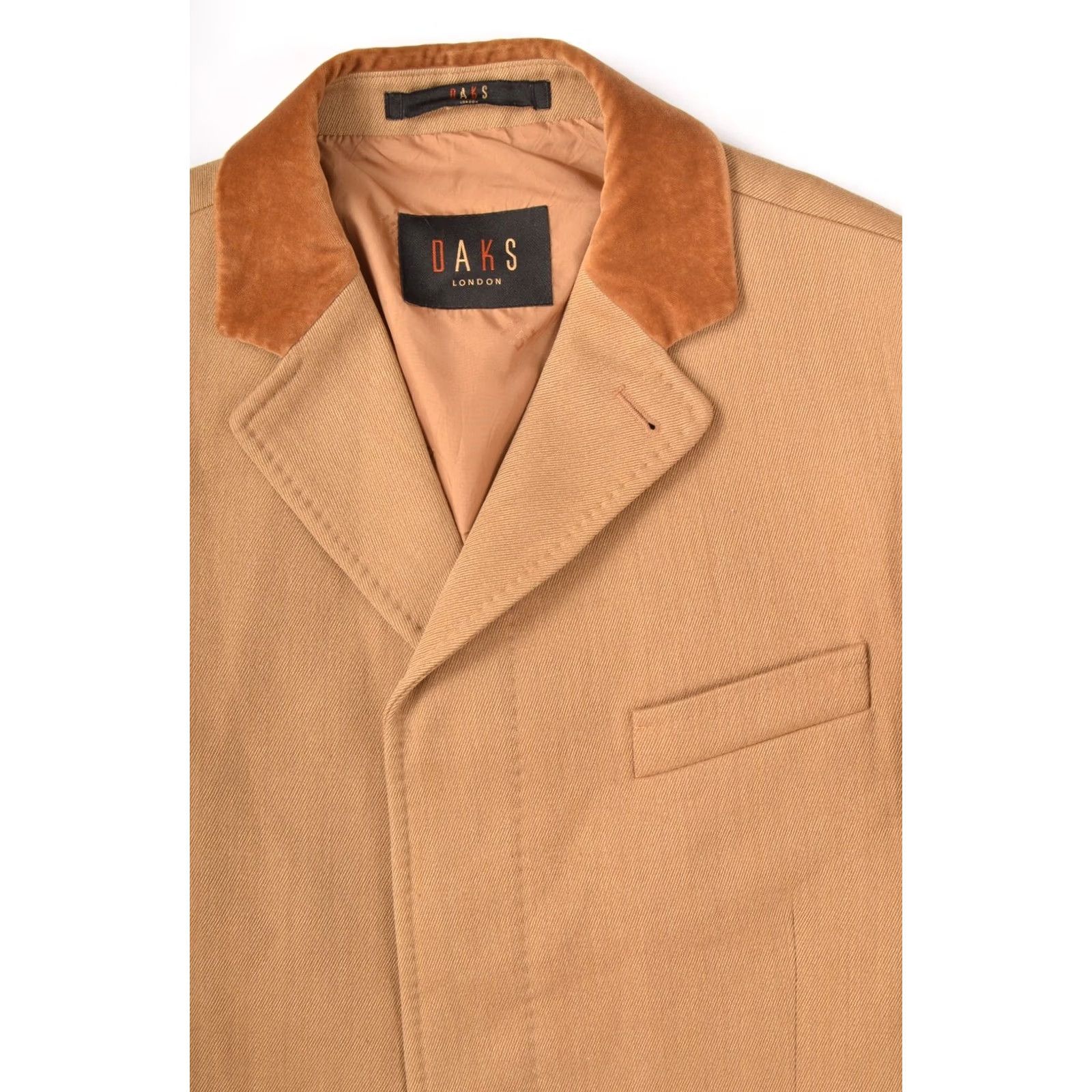 DAKS DAKS London Signature Beige Wool Coat Jacket 87065 Size 52 Men Overcoat Jacket Wool Beige 52 Mens Size US L / EU 52-54 / 3 - 2 Thumbnail