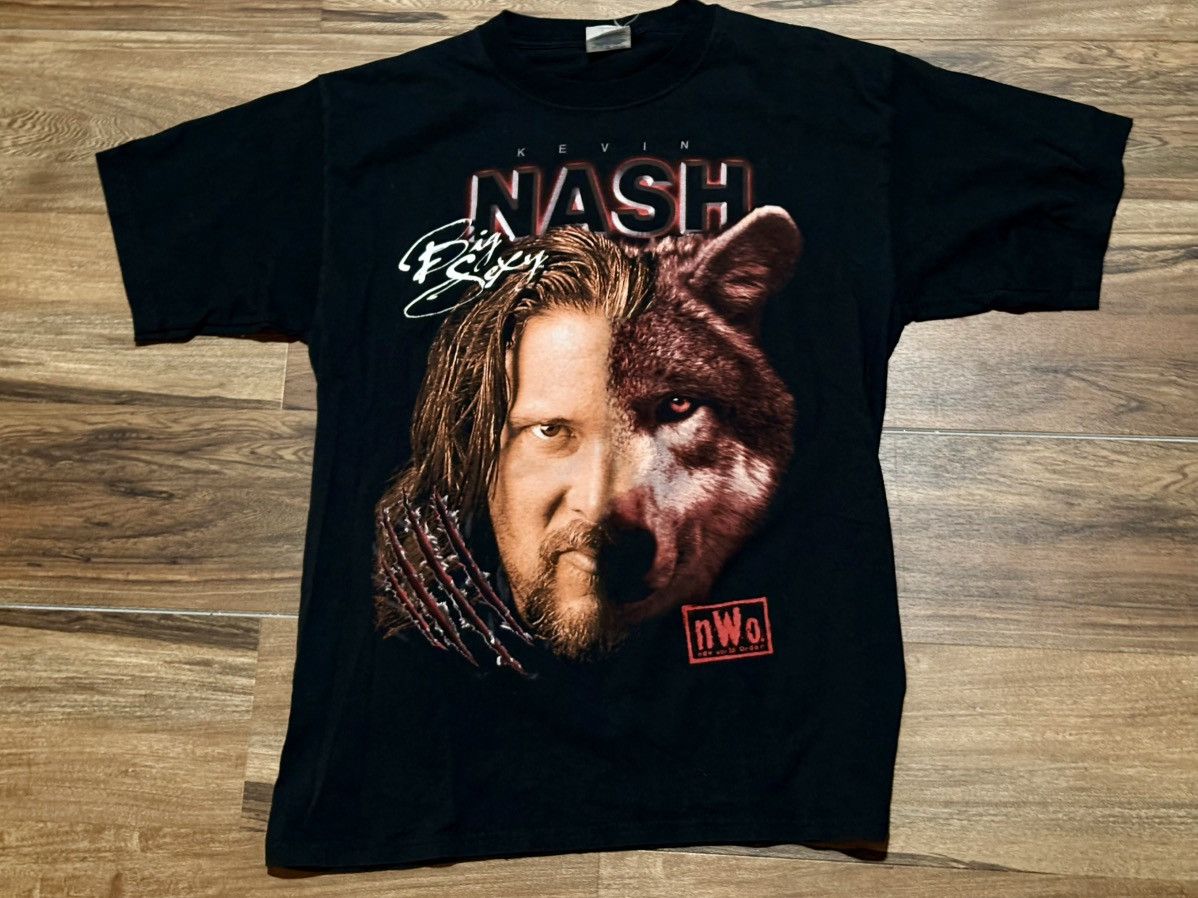 WCW/nWo Vintage NWO Kevin Nash Wrestling Black Tee Shirt Adult large Size US L / EU 52-54 / 3 - 3 Thumbnail