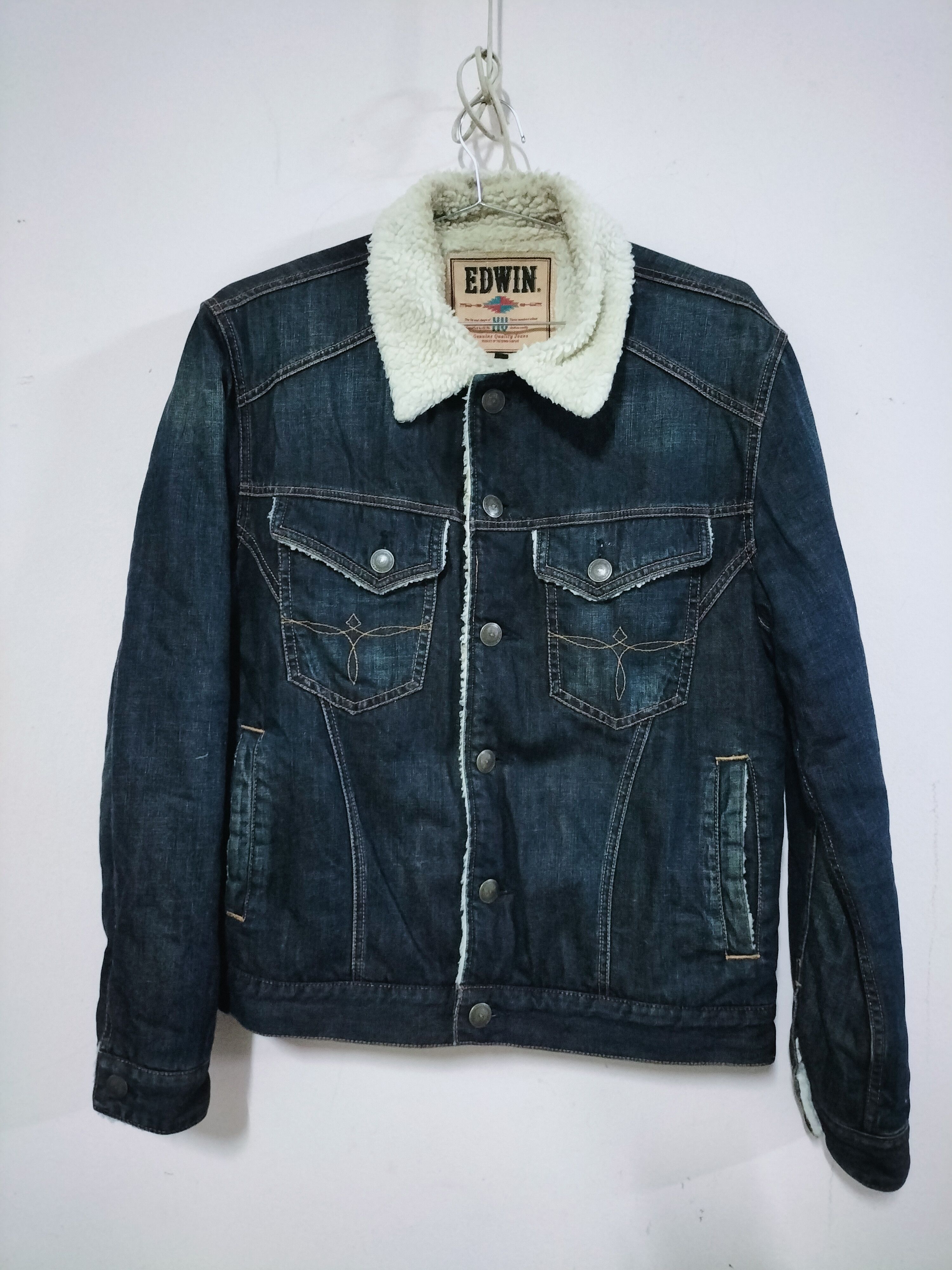 Edwin Vintage Edwin Sherpa Autumn Denim Jacket Cowboy Size US L / EU 52-54 / 3 - 8 Thumbnail