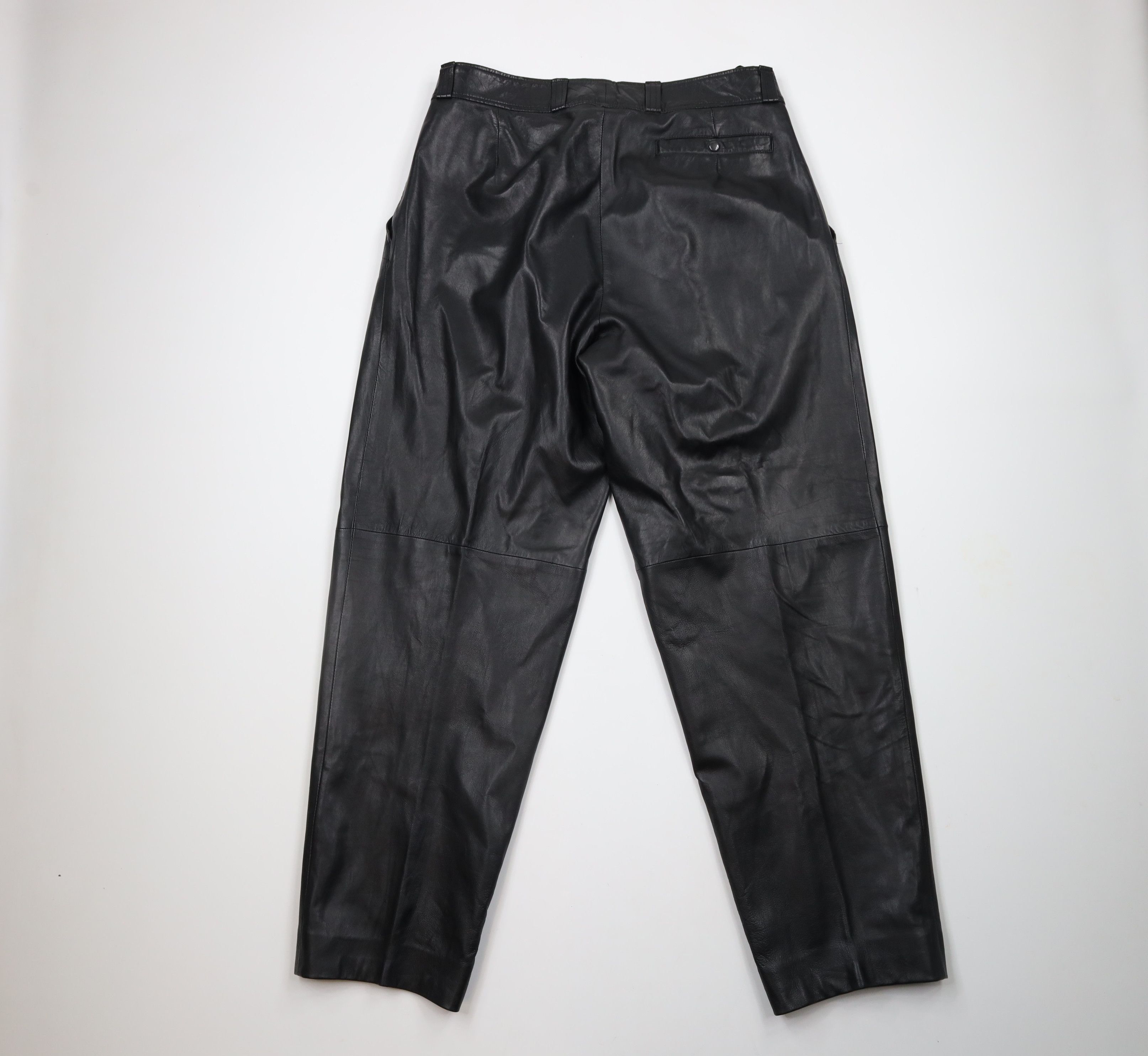 Vintage Vintage 80s 90s Michael Hoban Beach Leather Pants Black Size US 34 / EU 50 - 7 Thumbnail