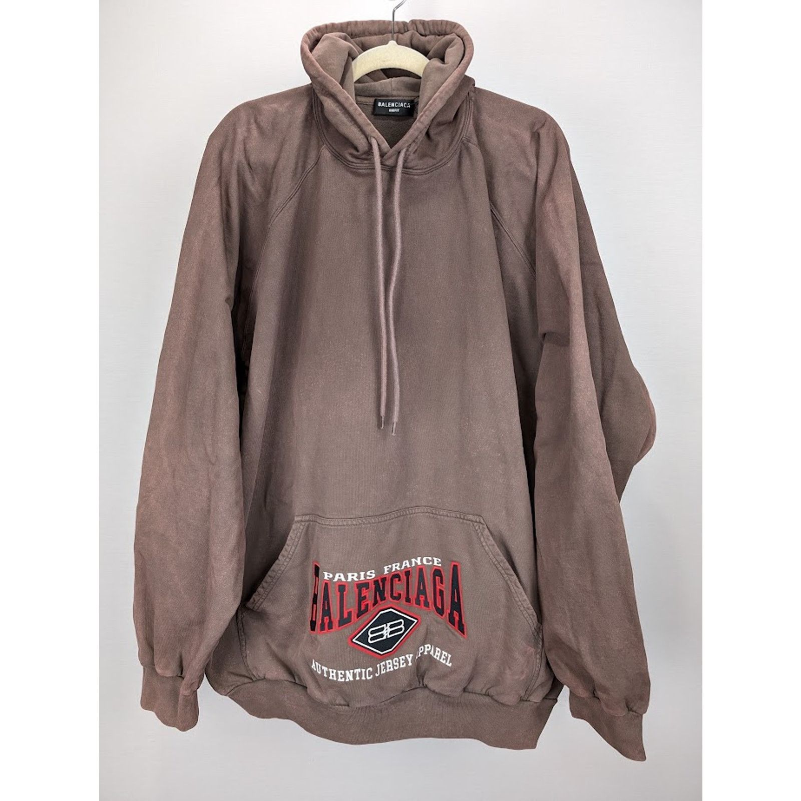 Balenciaga o1rshd1 Oversize Hoodie in Brown Size US L / EU 52-54 / 3 - 3 Thumbnail