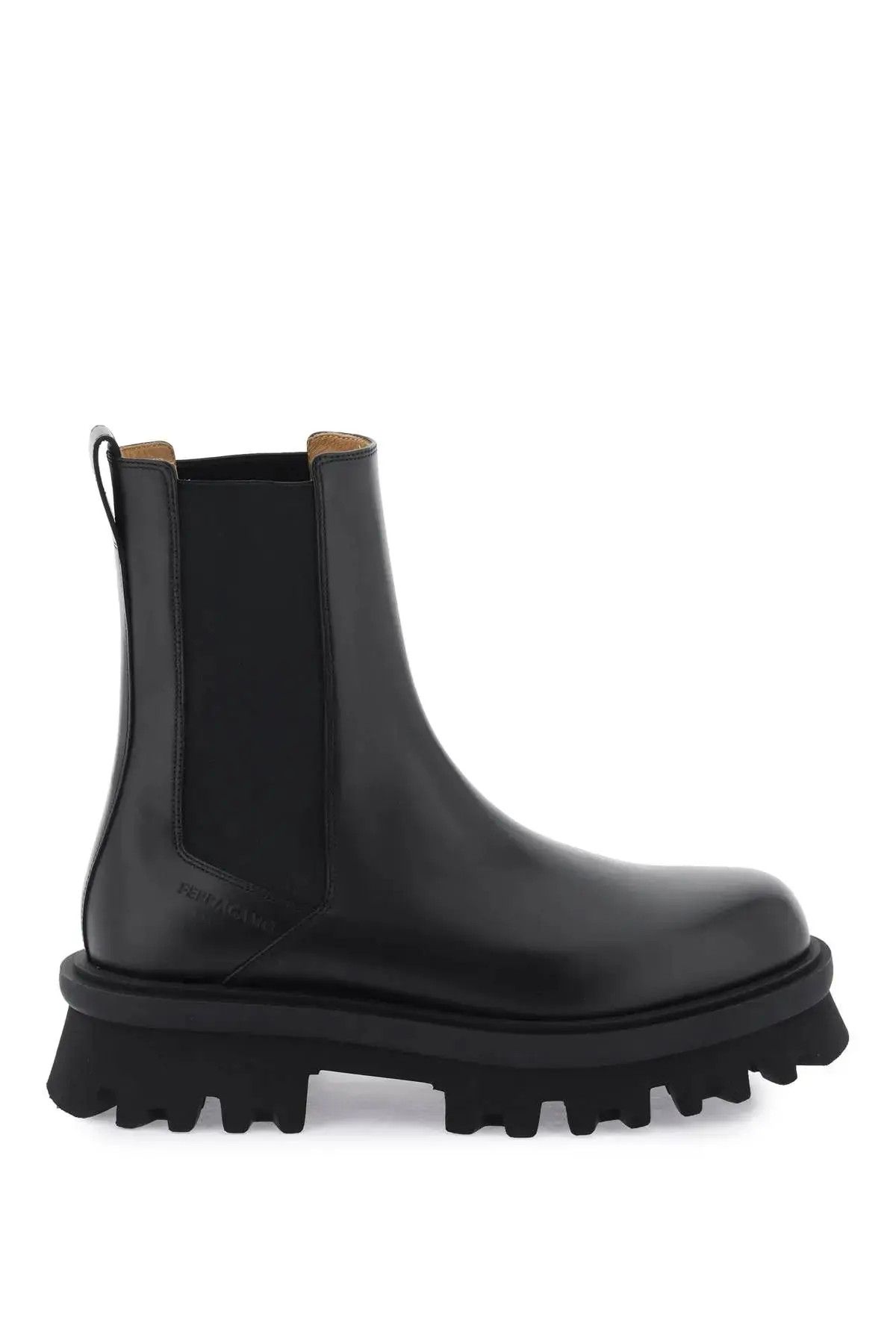 Salvatore Ferragamo o1s1rm0924 Leather Chelsea Boots in Black Size US 9 / EU 42 - 1 Thumbnail