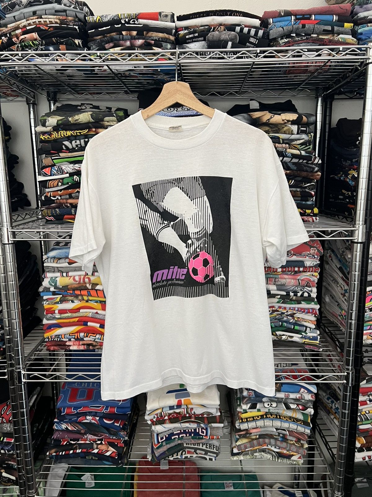Vintage 80s Mitre Soccer Absolute Performance Tee Size US L / EU 52-54 / 3 - 1 Thumbnail