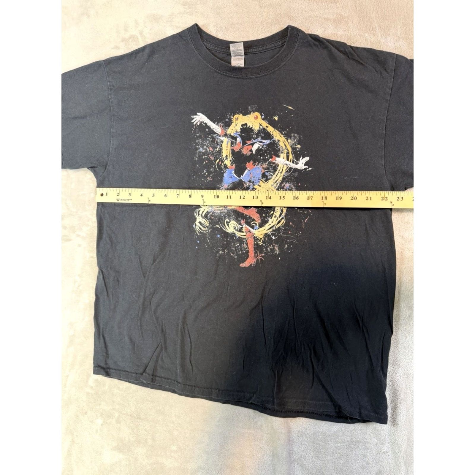 Gildan Gildan Sailor Moon Graphic Tee Men's T-Shirt Black XL Anime Graphic Print Crew Neck Short Sleeve Size XL Mens Size US XL / EU 56 / 4 - 3 Thumbnail