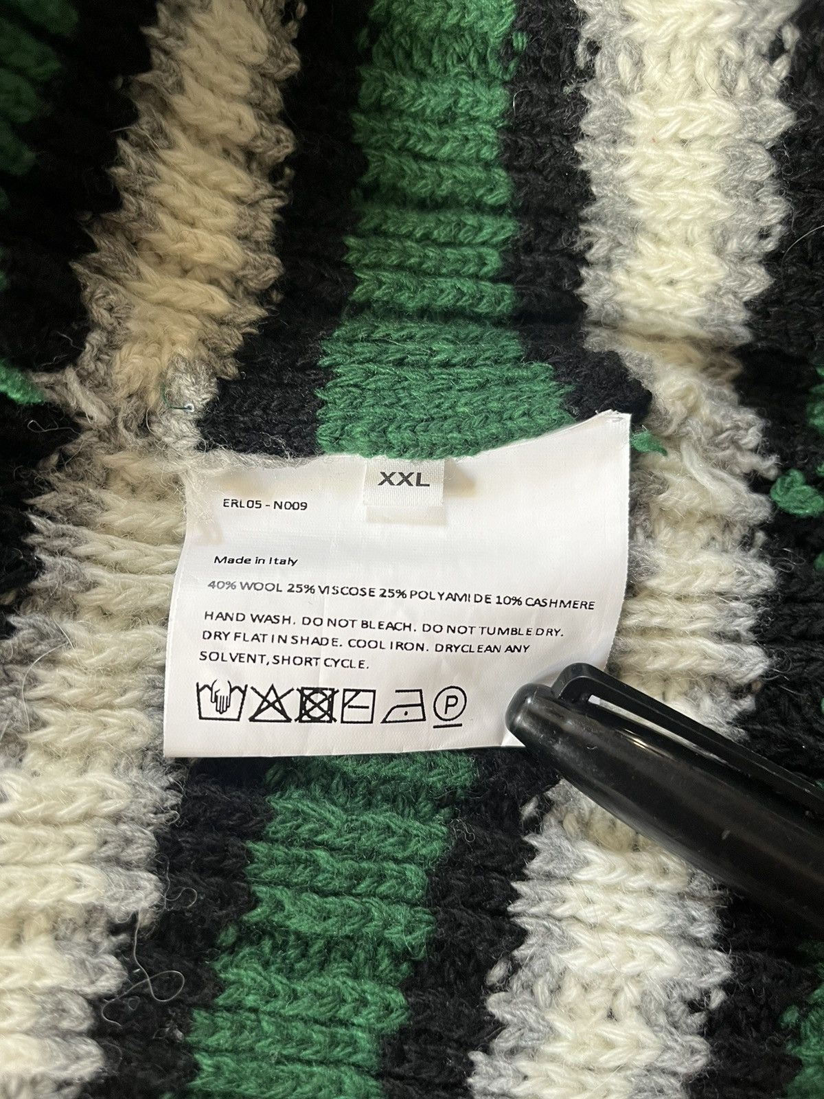 ERL Green Stripe Sweater Size US XXL / EU 58 / 5 - 4 Thumbnail