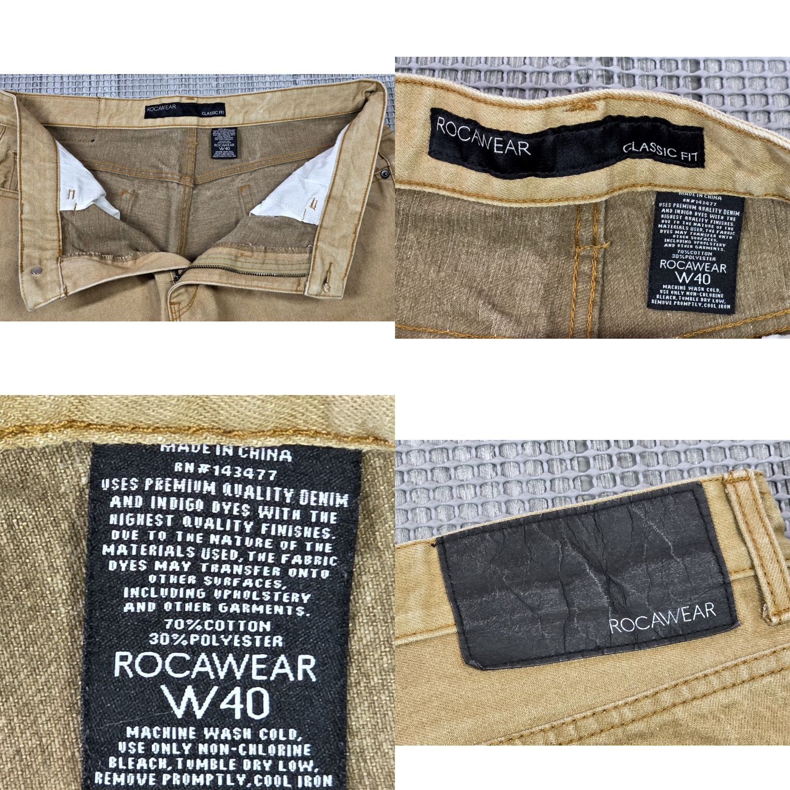 Rocawear VINTAGE Rocawear Jeans Brown Denim Sz 40 Baggy Hip Hop 38x32 Distressed 90s Mens Jeans Size US 40 / EU 56 - 8 Thumbnail