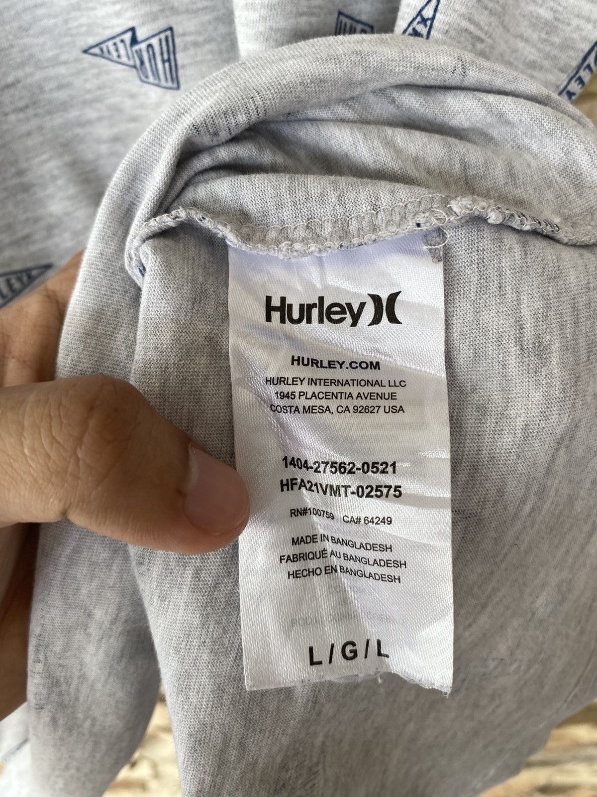Hurley Hurley Tshirt Size US L / EU 52-54 / 3 - 9 Thumbnail
