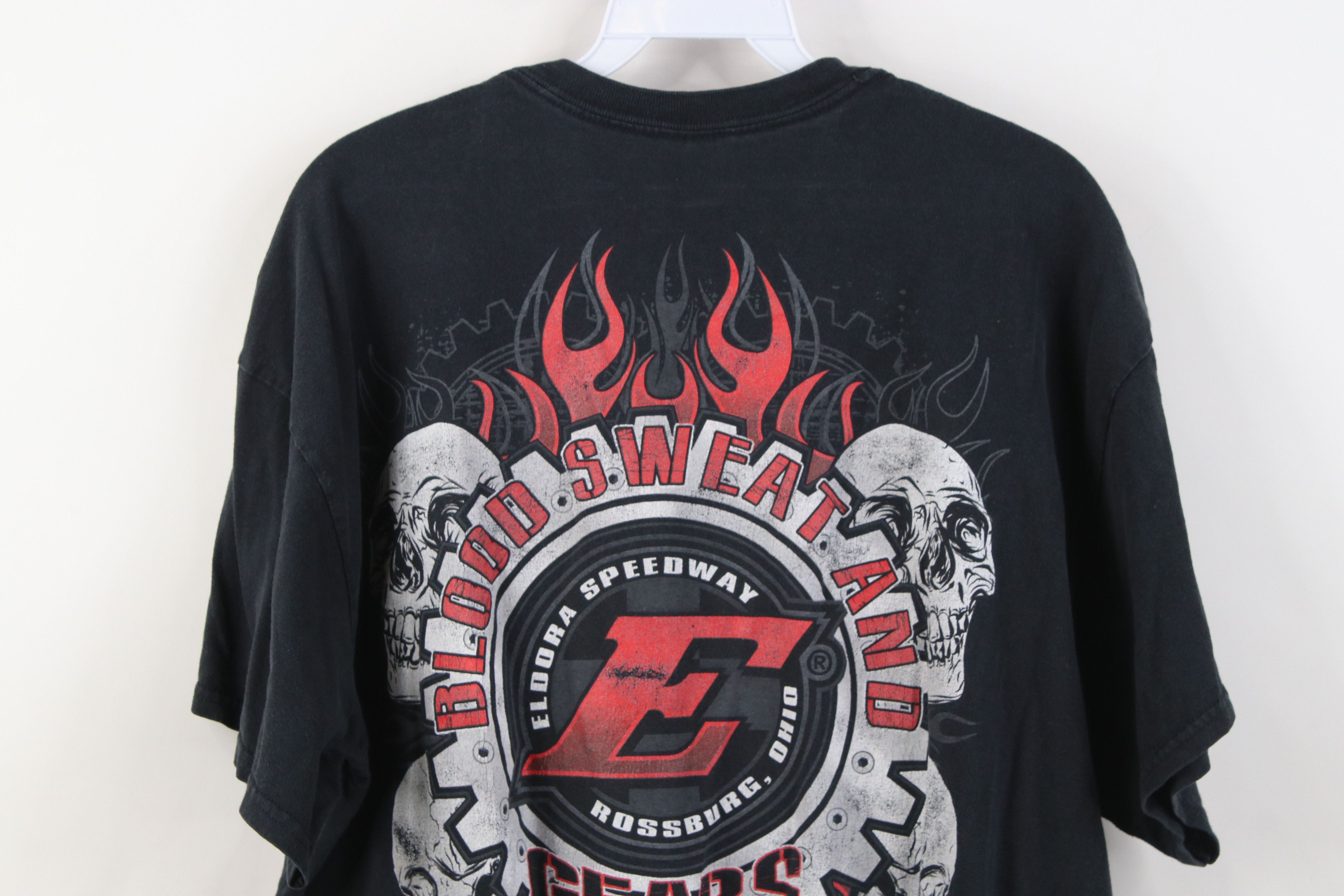 Vintage Vintage Y2K Eldora Speedway Fire Flames Tribal Skull T-Shirt Size US L / EU 52-54 / 3 - 13 Thumbnail