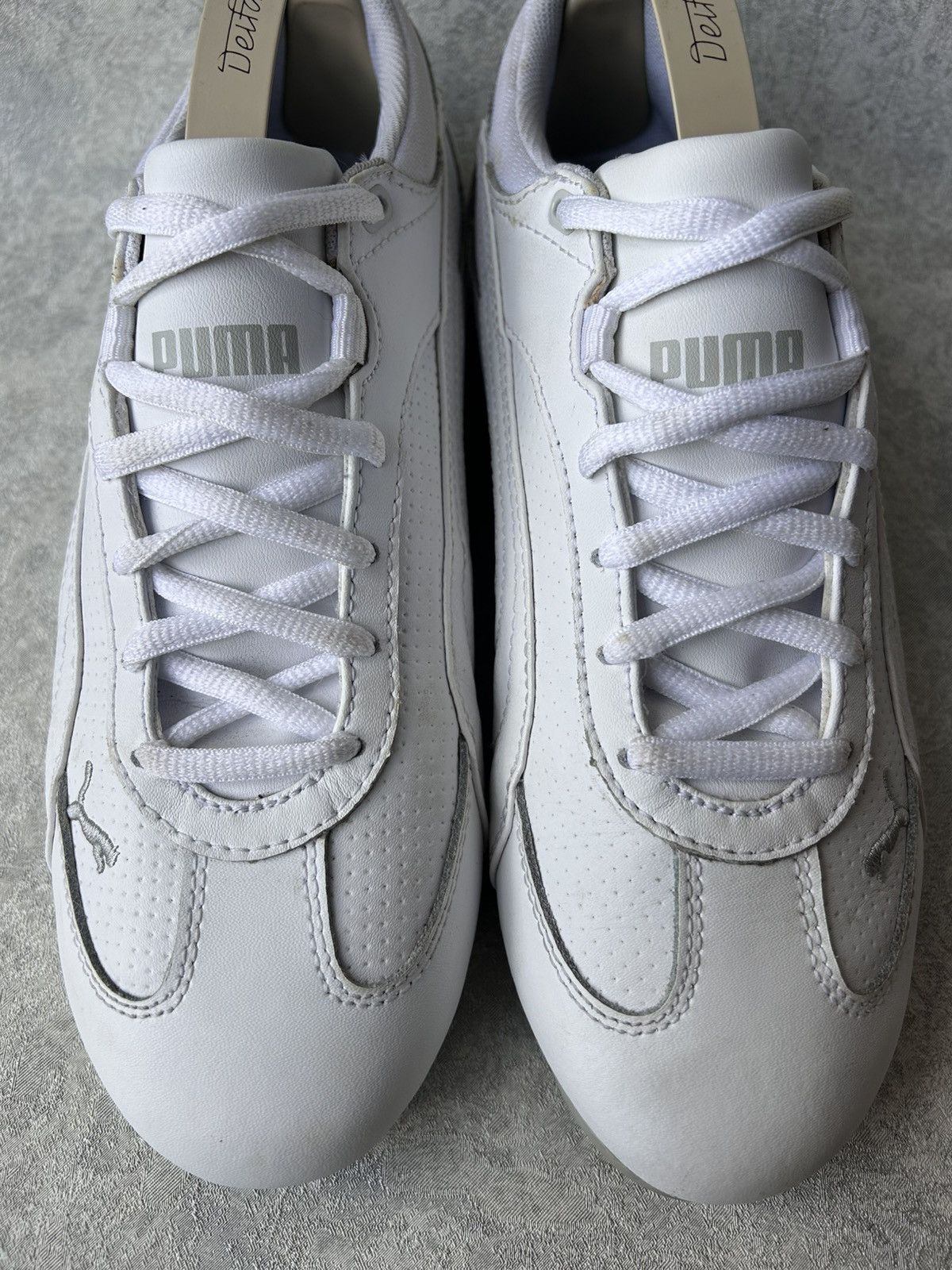 Puma Y2K Puma Speedcat White Leather Low Top Sneakers Size US 8.5 / IT 38.5 - 7 Thumbnail