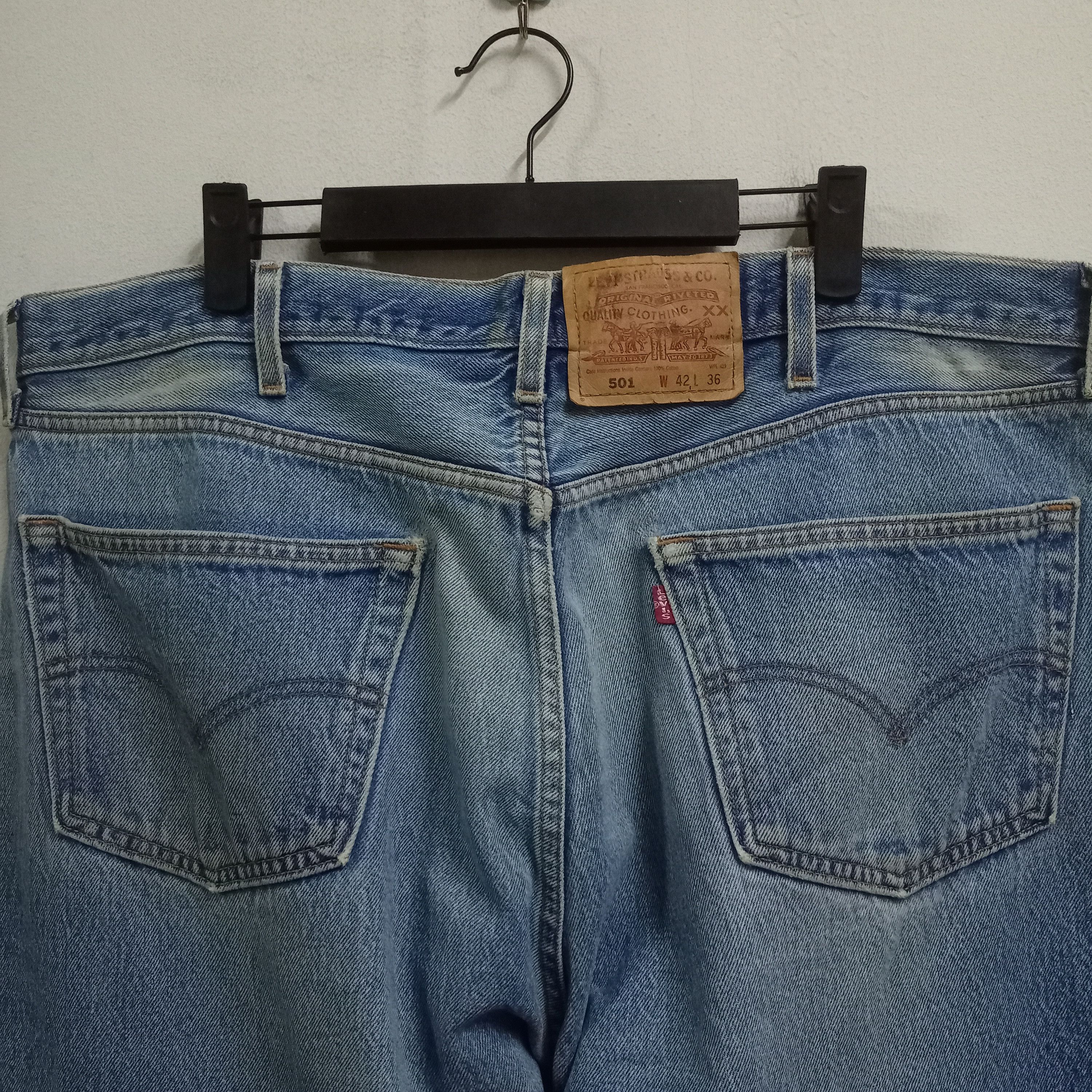Levi's Vintage 90s Levis 501 Blue Wash Baggy Jeans Size US 40 / EU 56 - 6 Thumbnail