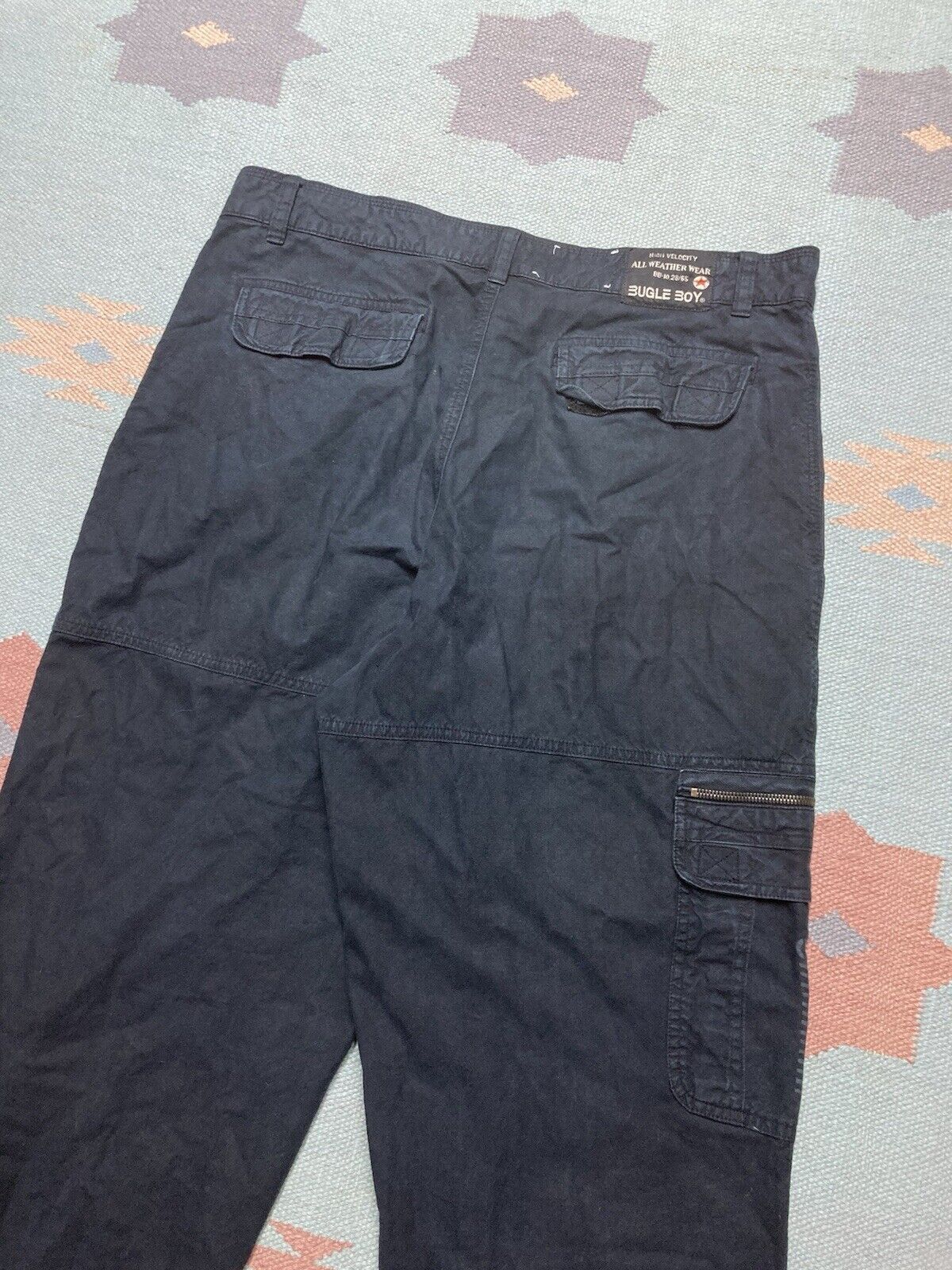 Bugle Boy × Vintage y2k bugle boy cargo pants baggy tapered double knee 34x33 Size US 34 / EU 50 - 3 Thumbnail