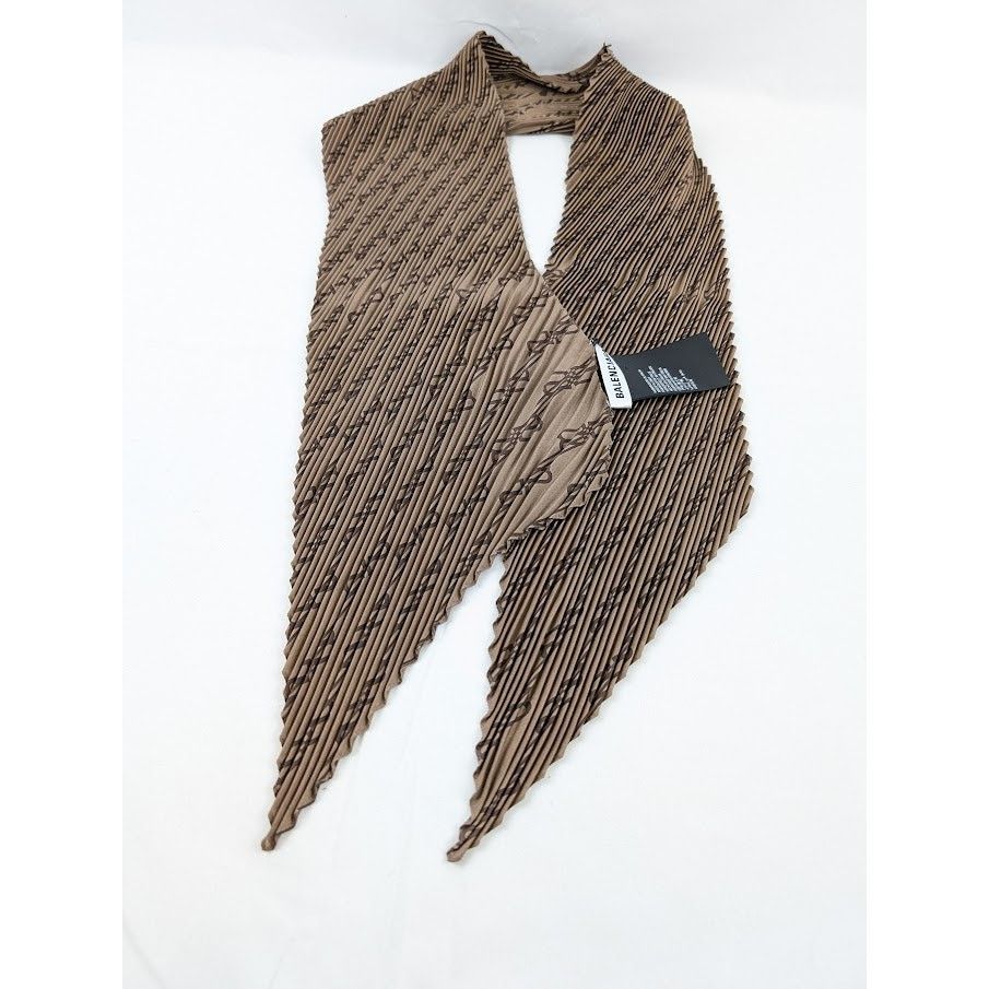 Balenciaga o1rshd1 Size: OS / ST BB Monogram Silk Pilsse in Beige Brown Size ONE SIZE - 5 Thumbnail