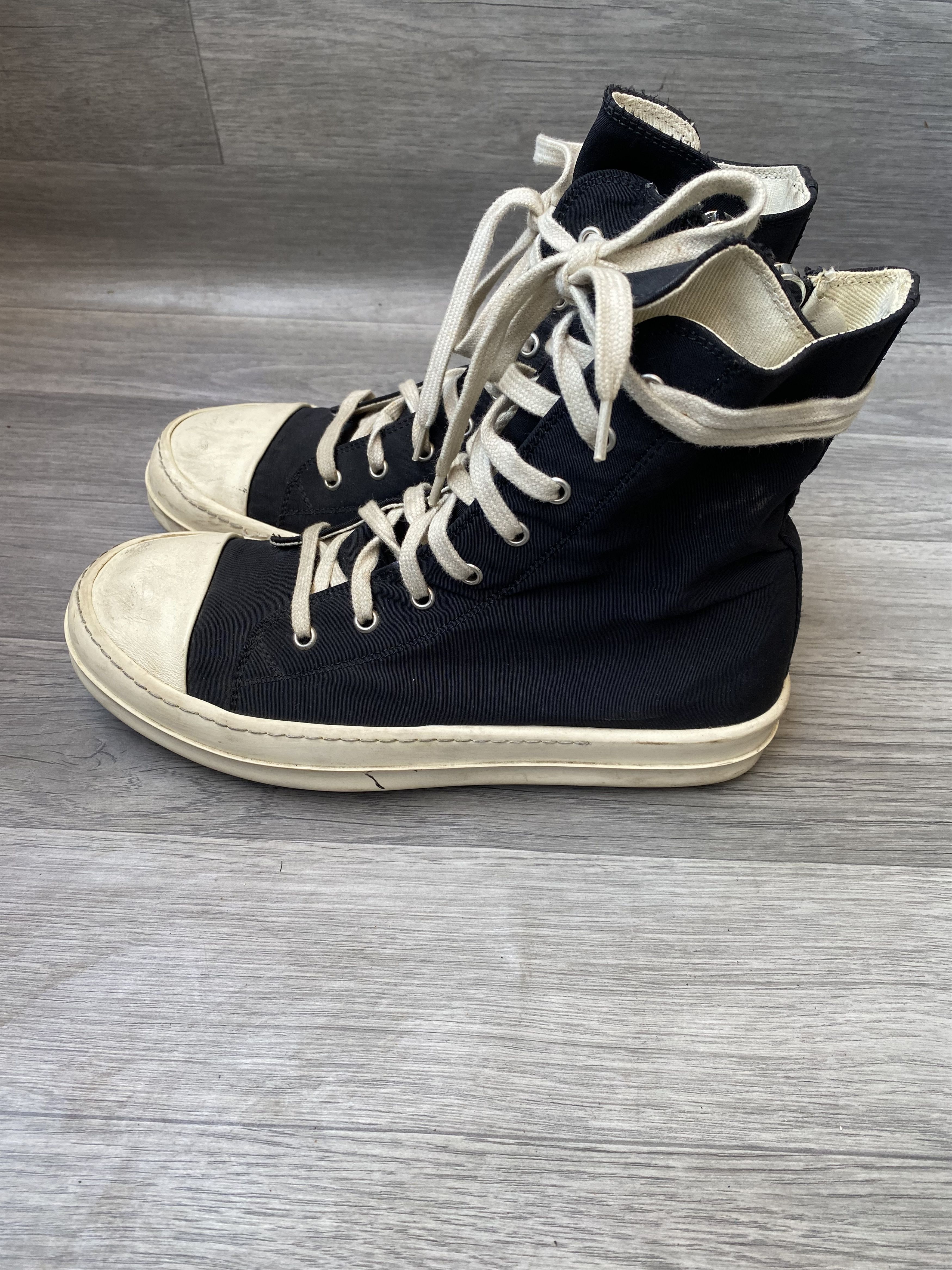 Rick Owens Drkshdw Rick owens drkshdw black hi-top sneakers sz 41 Size US 8 / EU 41 - 4 Thumbnail