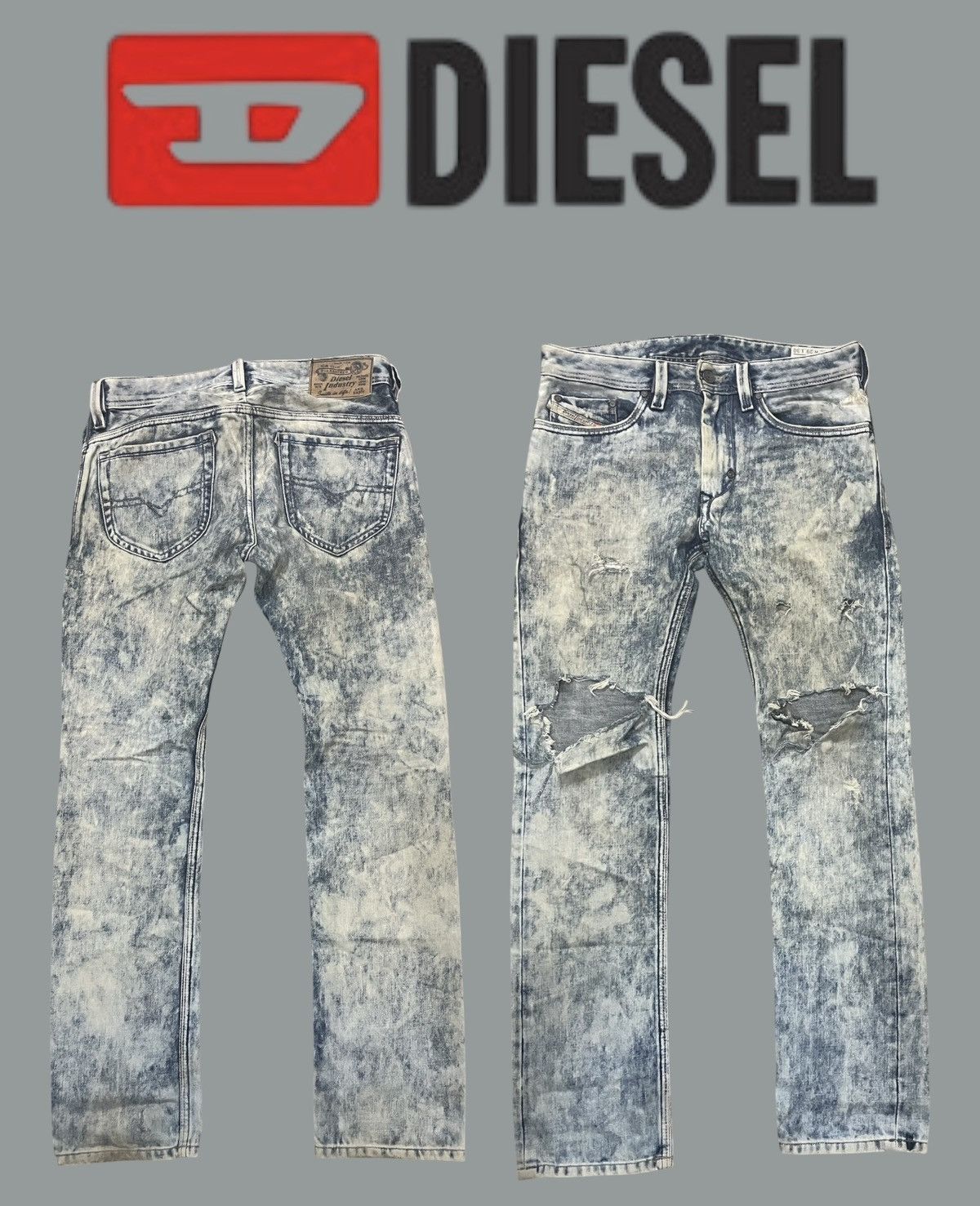 Diesel Diesel Industry Distressed Jeans Skinny denim Size US 31 - 1 Thumbnail