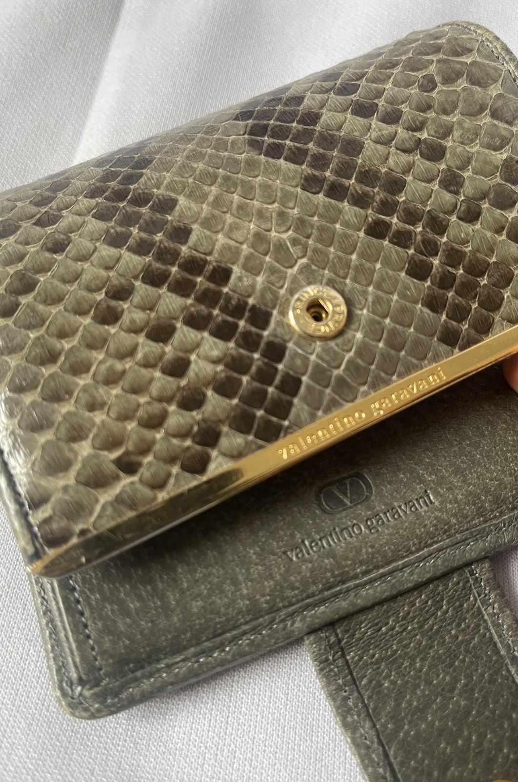 Valentino Valentino Garavani - Snake Skin Bi-Fold Wallet Pure Leather Size ONE SIZE - 1 Thumbnail