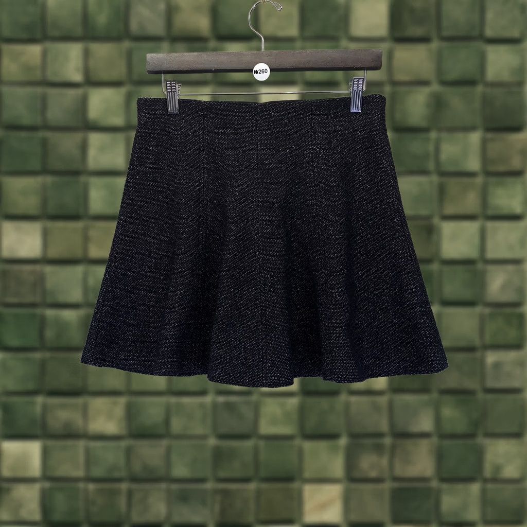 Loft VINTAGE Loft Heather Black Tweed Woven Pull On Skirt Womens Petite Small-10260 Size 28" / US 6 / IT 42 - 1 Thumbnail