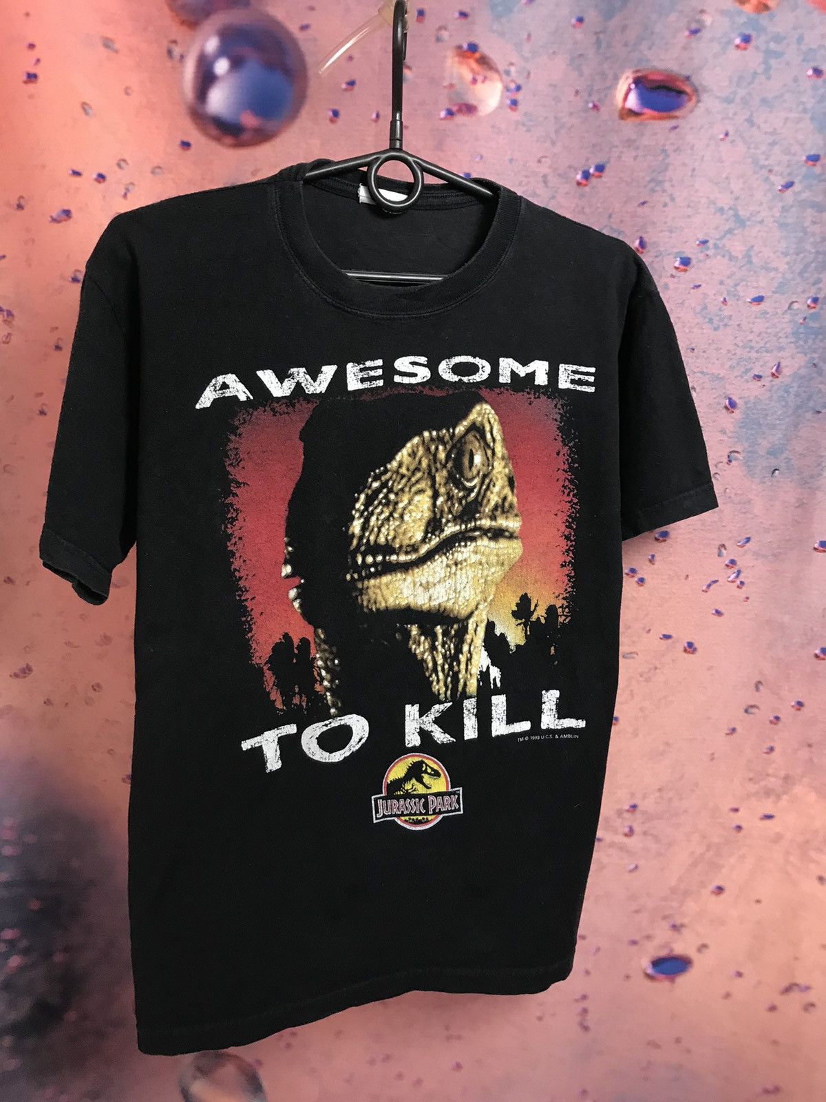 Vintage Vintage 1993 Jurassic Park Awesome to Kill movie tee Size US S / EU 44-46 / 1 - 2 Thumbnail