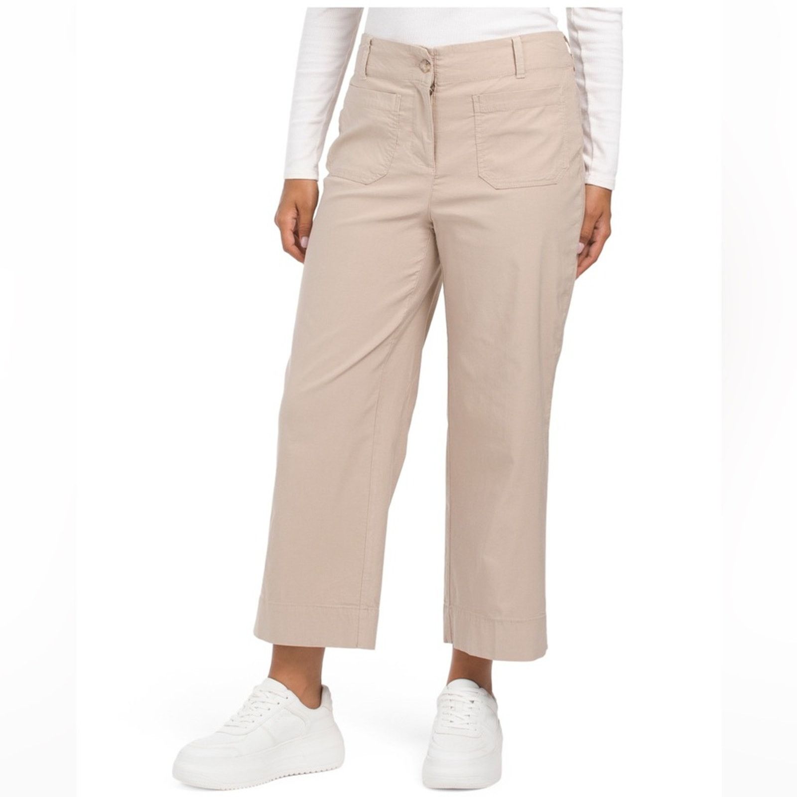 Nicole Miller 🎉LAST‎ PIECE 🎉NICOLE MILLER NEW YORK Wide Leg Twill Pants Size 30" / US 8 / IT 44 - 1 Thumbnail