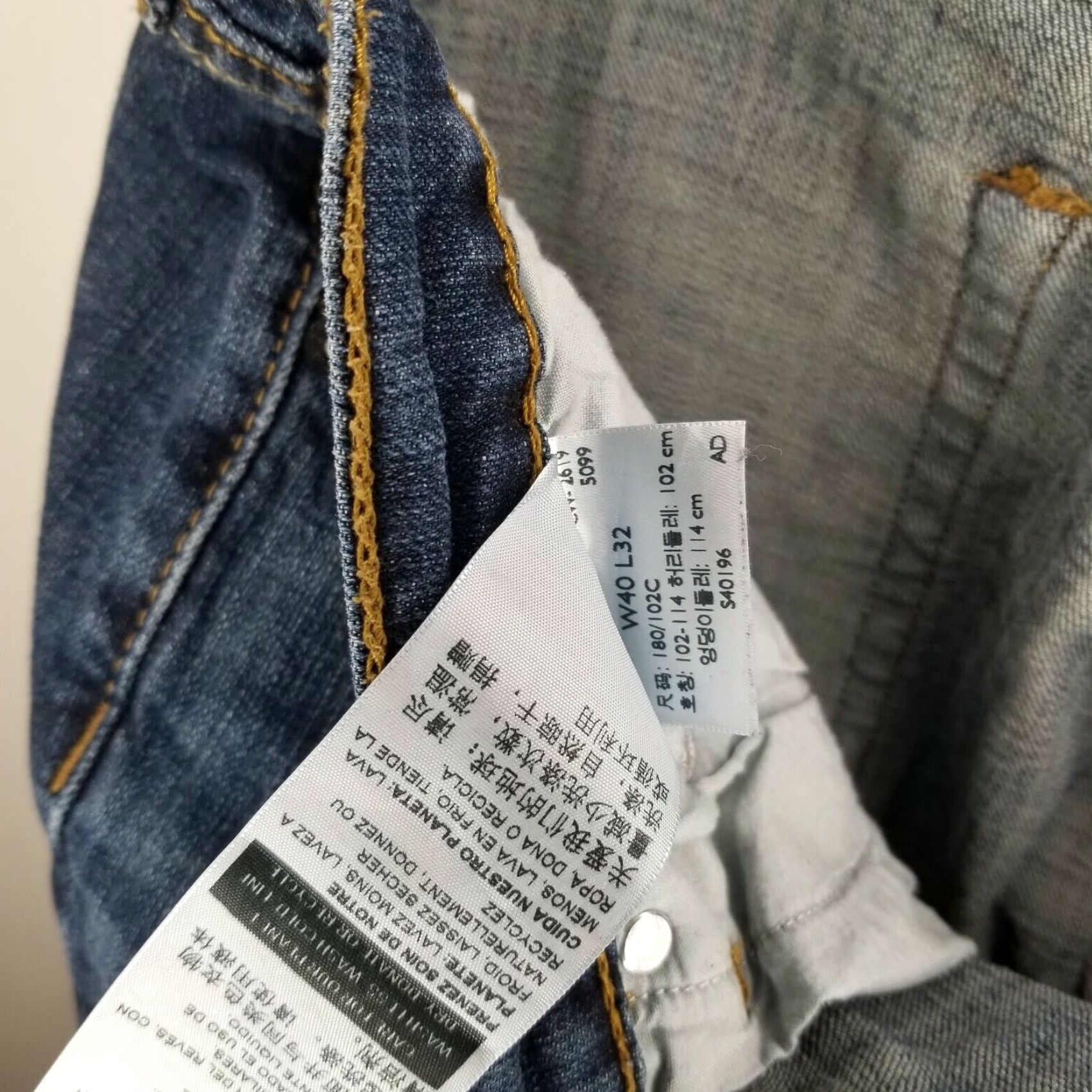 Levi's Levis Bootcut Jeans Mens Blue Size 40x32 Boot Cut Regular Fit Size US 40 / EU 56 - 4 Thumbnail