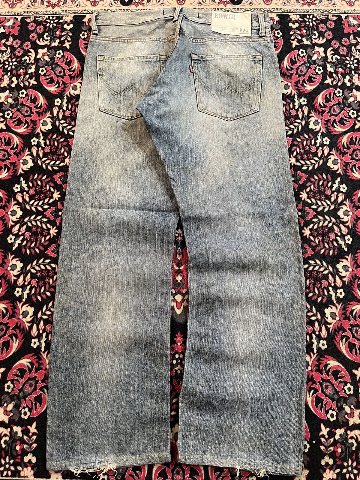 Edwin Vintage Edwin XVS Light Blue Washed Straight Leg Jeans Size US 32 / EU 48 - 2 Thumbnail