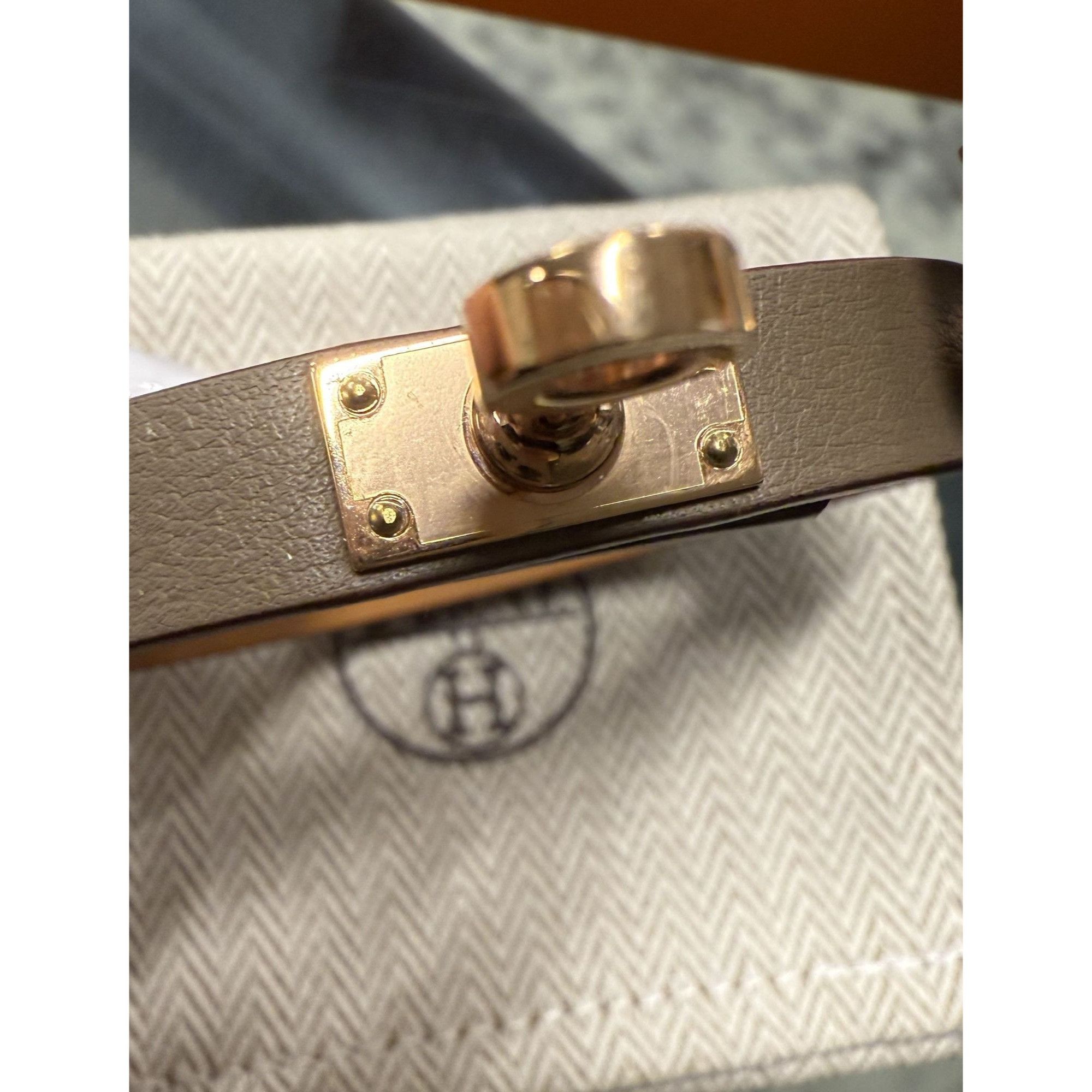 Hermes Hermès Kelly Double Tour Bracelet Leather & Gold Hardware Br Size ONE SIZE - 4 Thumbnail