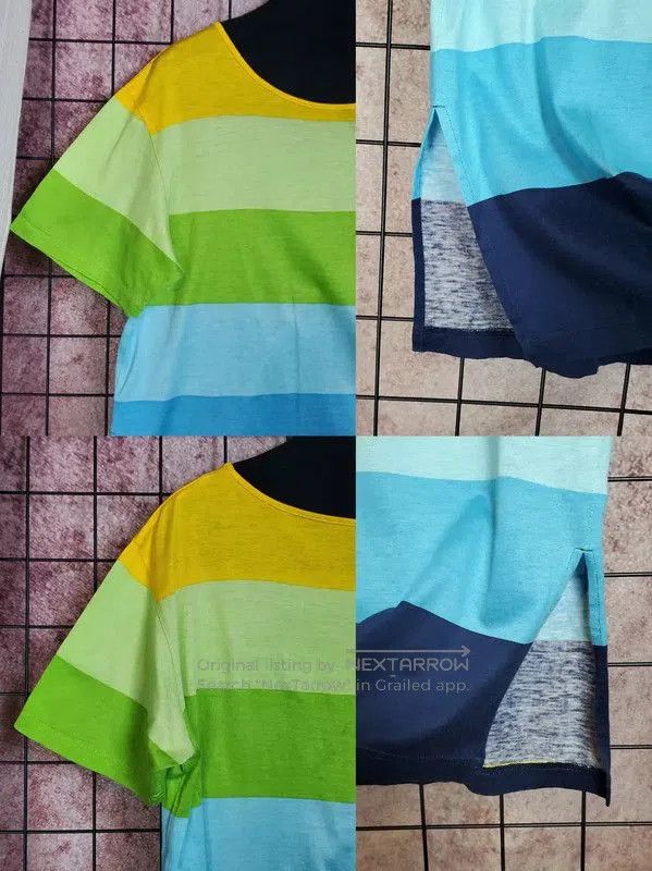 Dior Dior Summer Blue Striped Cotton Tee . Size M / US 6-8 / IT 42-44 - 4 Thumbnail