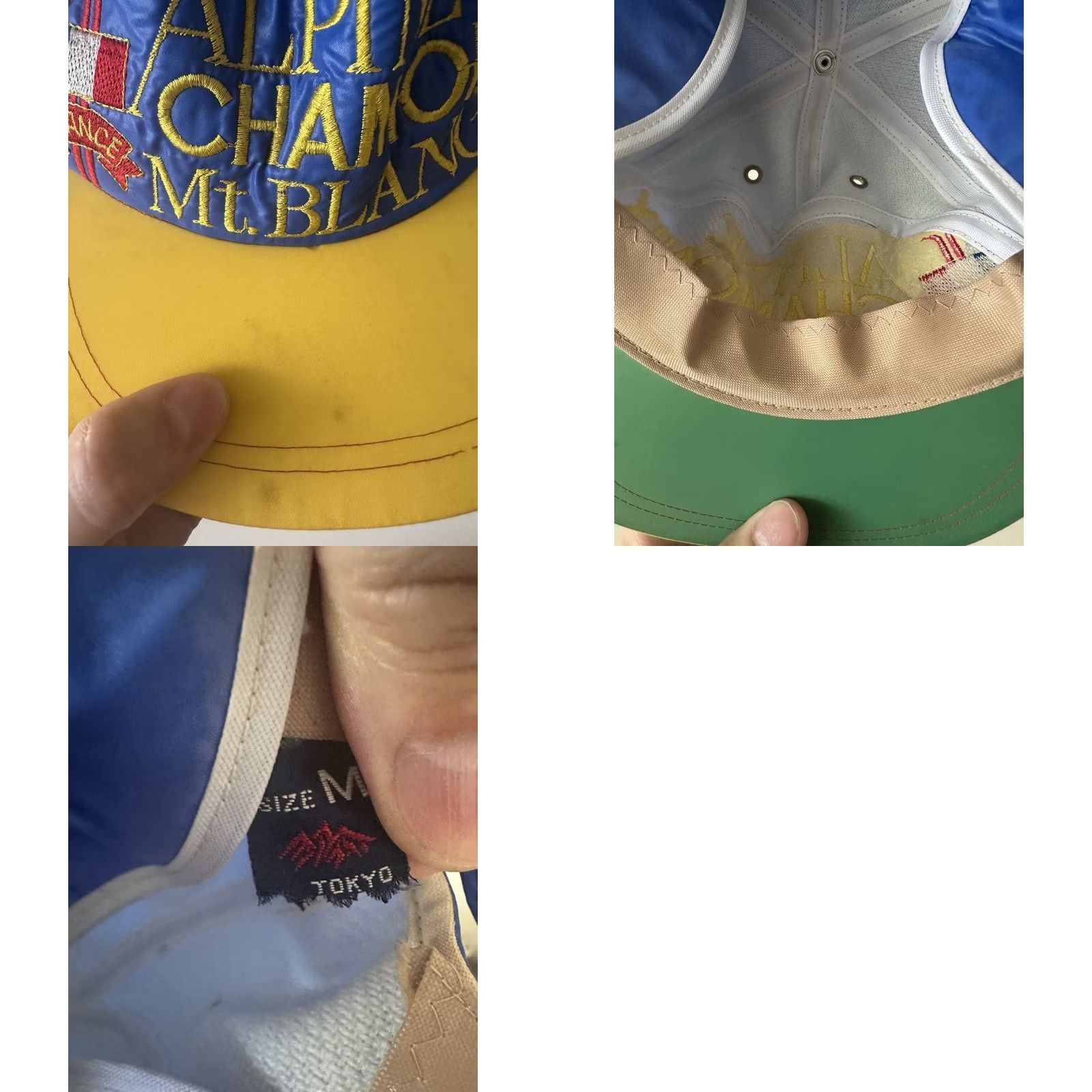 Vintage VINTAGE 80s Alpine Chamonix Mt Blanc France Adjustable Cap Hat Unbranded One Size Blue Baseball Cap Womens/Mens Size ONE SIZE - 8 Thumbnail