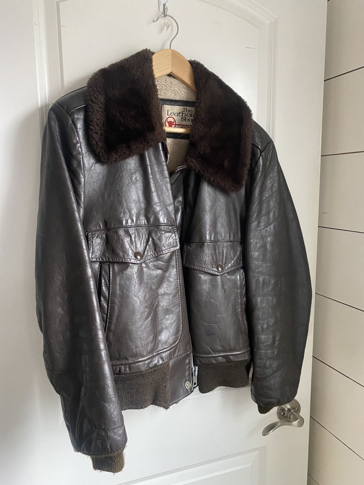 image of Vintage Sears Leather Shop Made In Usa in Brown, Men's (Size Small)