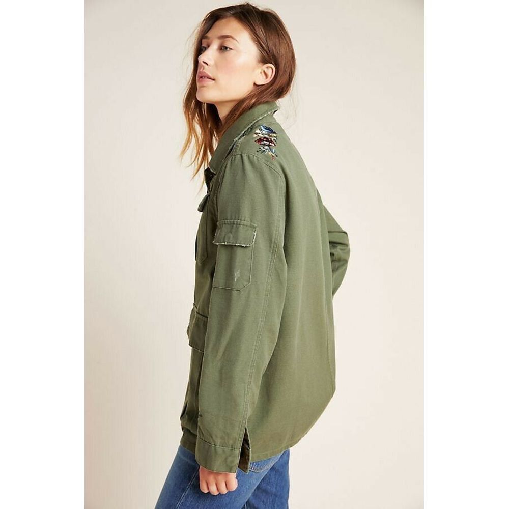 Anthropologie New Anthropologie Dolan Payton Floral Utility Jacket $180 Size XS / US 0-2 / IT 36-38 - 4 Thumbnail