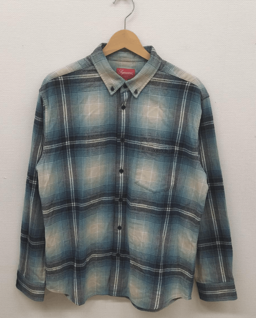 Supreme Supreme SHADOW PLAID FLANNEL SHIRT Blue Size US S / EU 44-46 / 1 - 1 Thumbnail