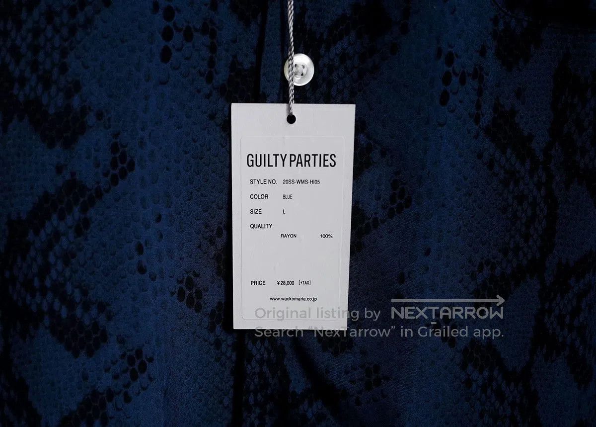 Wacko Maria wacko maria short sleeve snake pattern shirt. Size US L / EU 52-54 / 3 - 5 Thumbnail