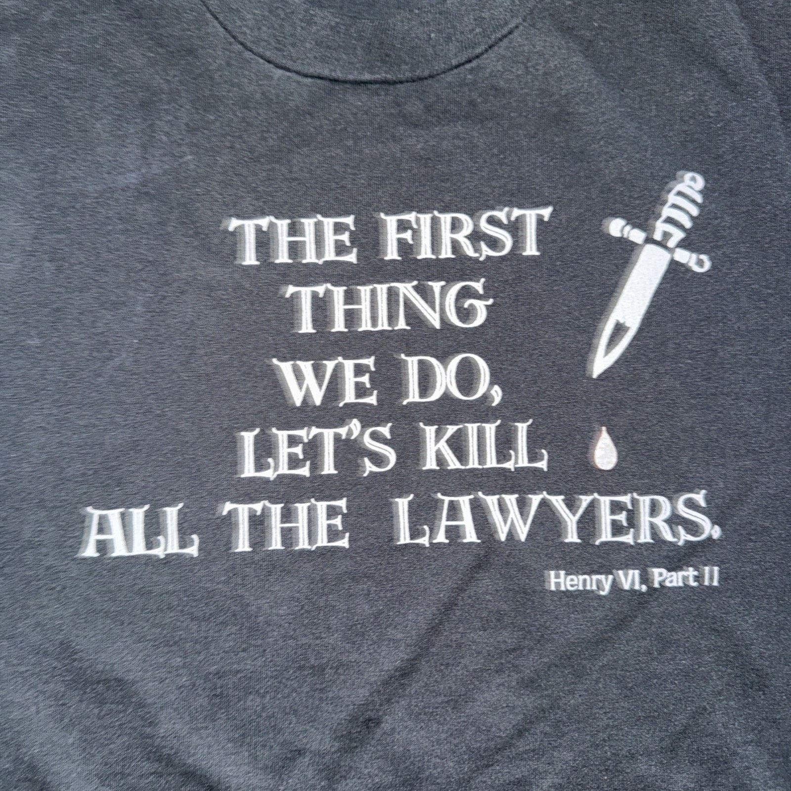Vintage Vintage Shakespeare Quote T-Shirt Black Large 21x28 Size US L / EU 52-54 / 3 - 2 Thumbnail