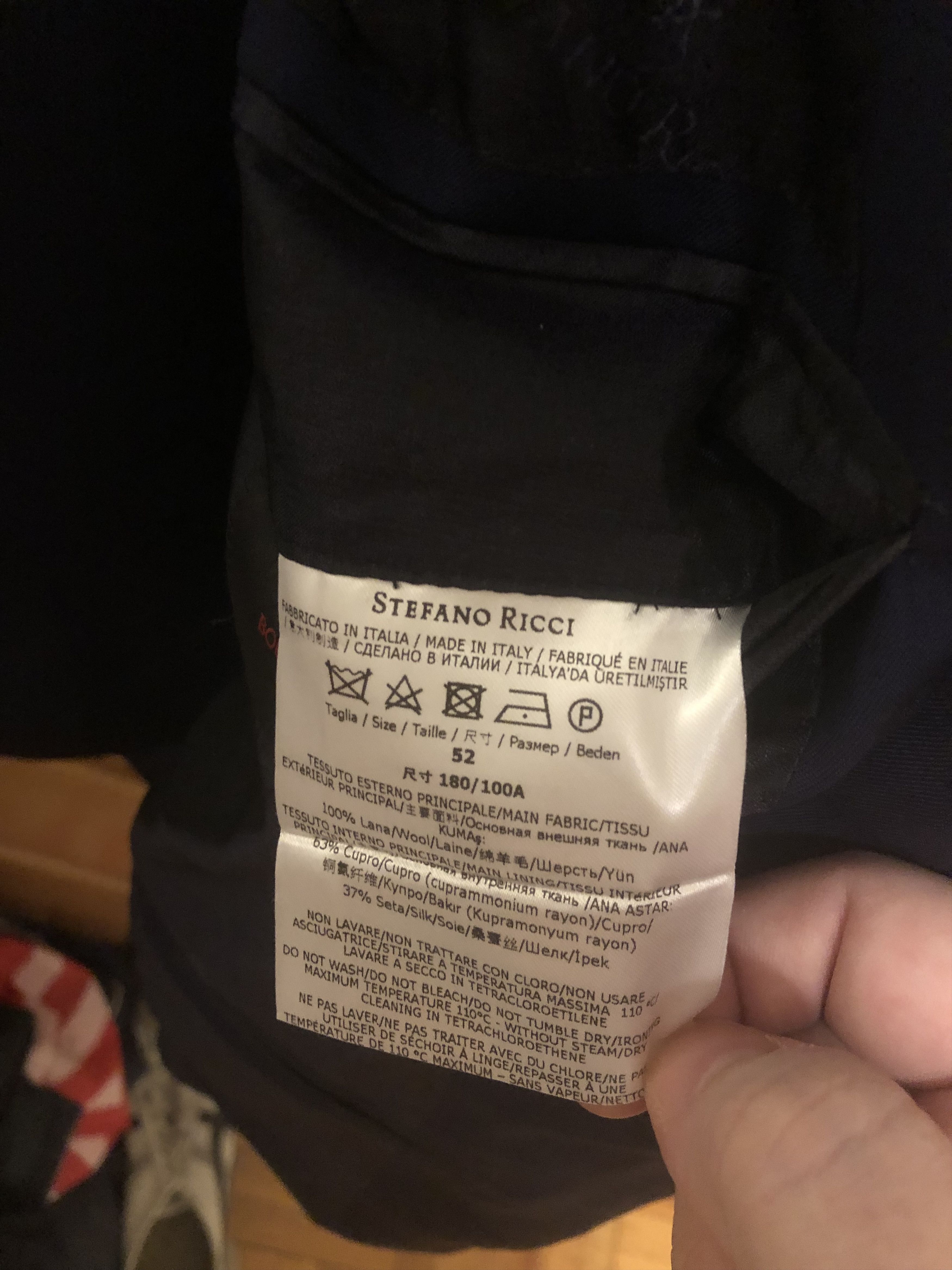 Stefano Ricci Stefano Ricci Navy Wool Two-Piece Suit Size 42R - 6 Thumbnail