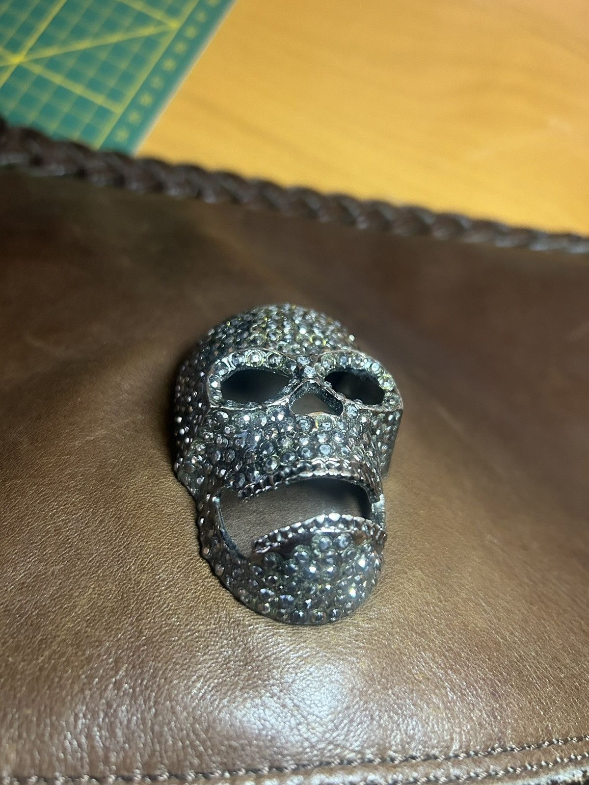 Vintage Thomas Wylde braided leather rhinestone skull crossbody bag Size ONE SIZE - 9 Thumbnail