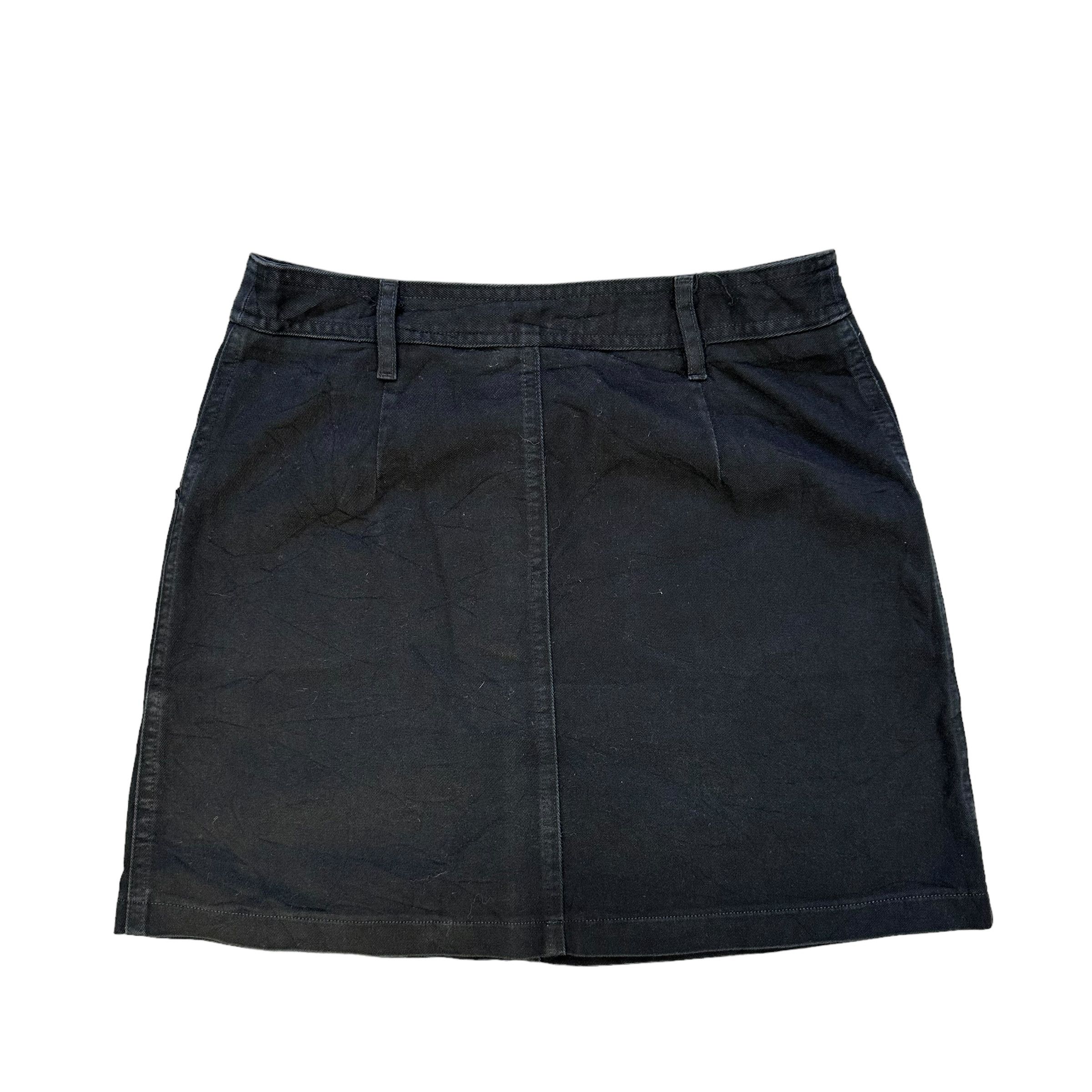 agnes b. Agnes B. Paris Black Cotton Mini Skirt #A33-0747 Size 26" / US 2 / IT 38 - 7 Thumbnail