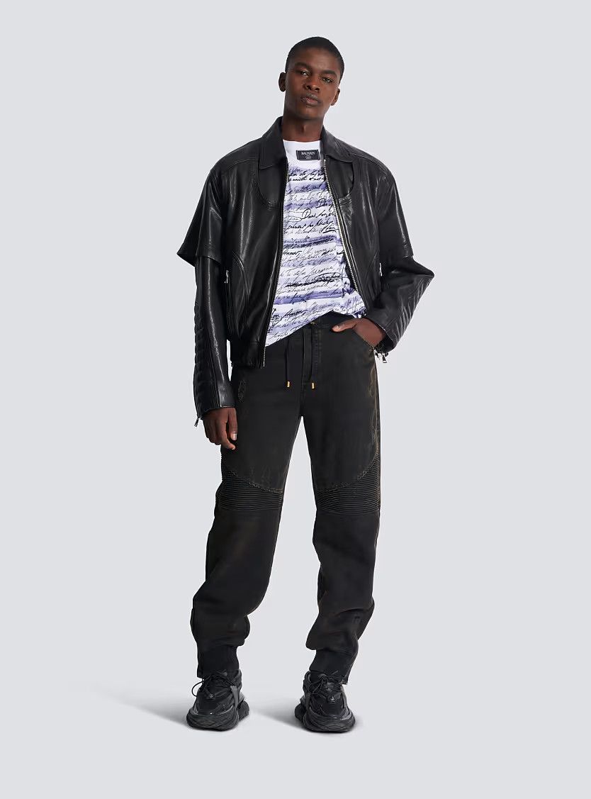 Balmain o1s1wg110126 Love Letter Mariniere T-Shirt in White Size US S / EU 44-46 / 1 - 3 Thumbnail