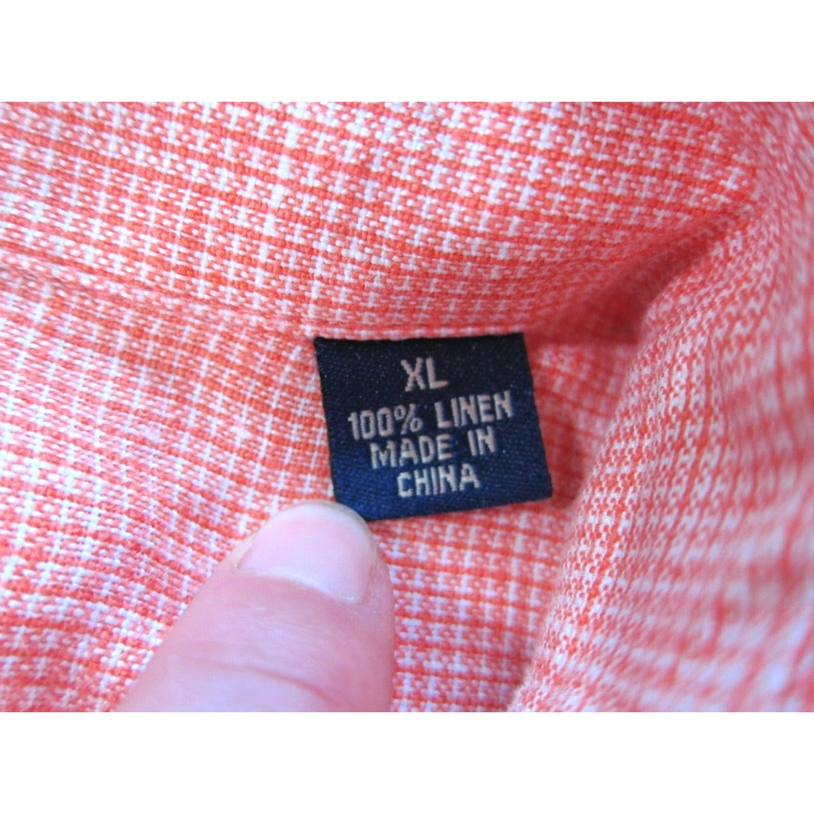 Tommy Bahama Tommy Bahama Linen Orange Golf Grandote Peaks Button Down Long Sleeve Shirt XL Mens Size US XL / EU 56 / 4 - 4 Thumbnail