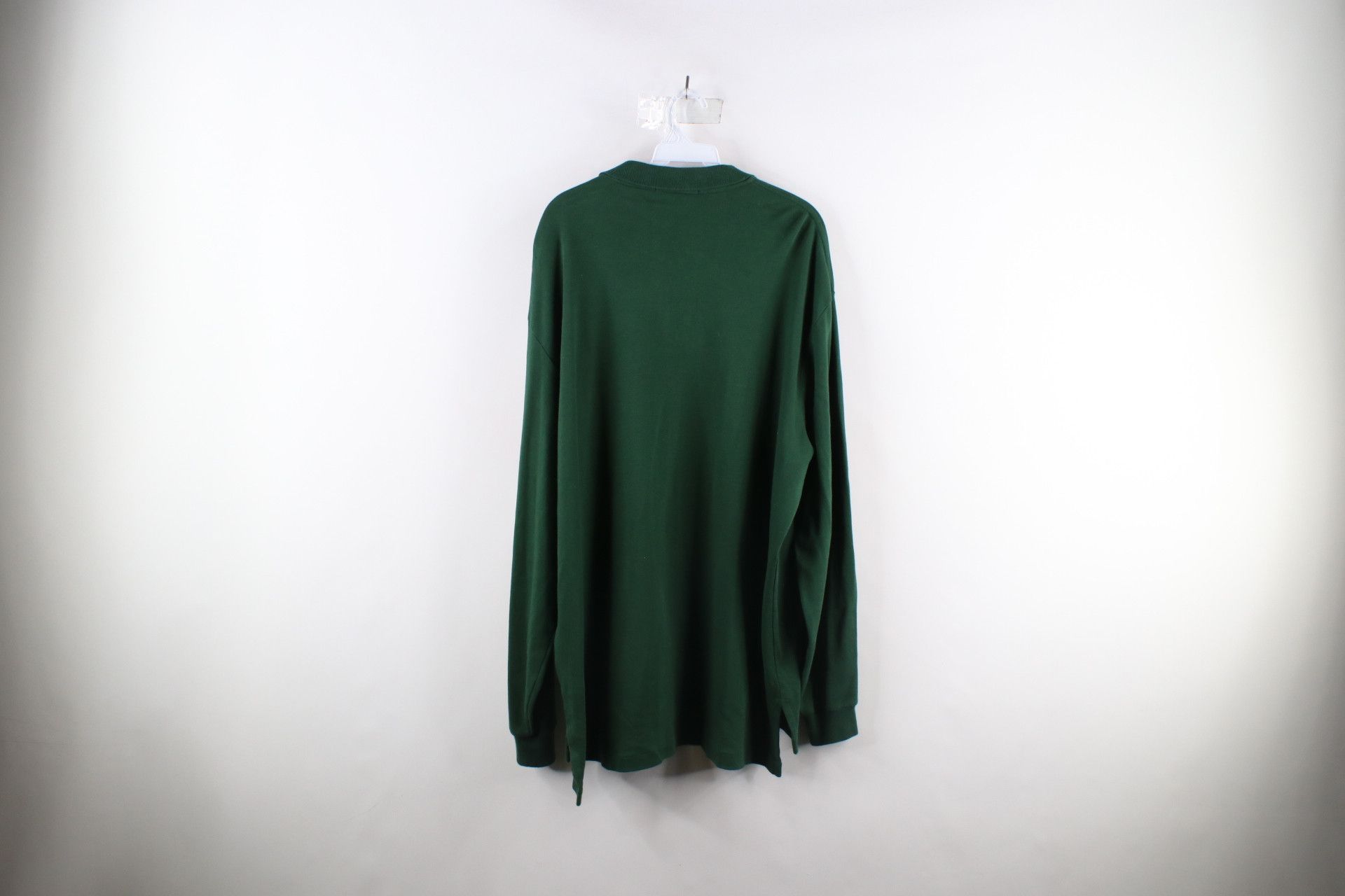 Ralph Lauren × Vintage Vintage 90s Ralph Lauren Long Sleeve Polo Shirt Hunter Green Size US XL / EU 56 / 4 - 9 Thumbnail