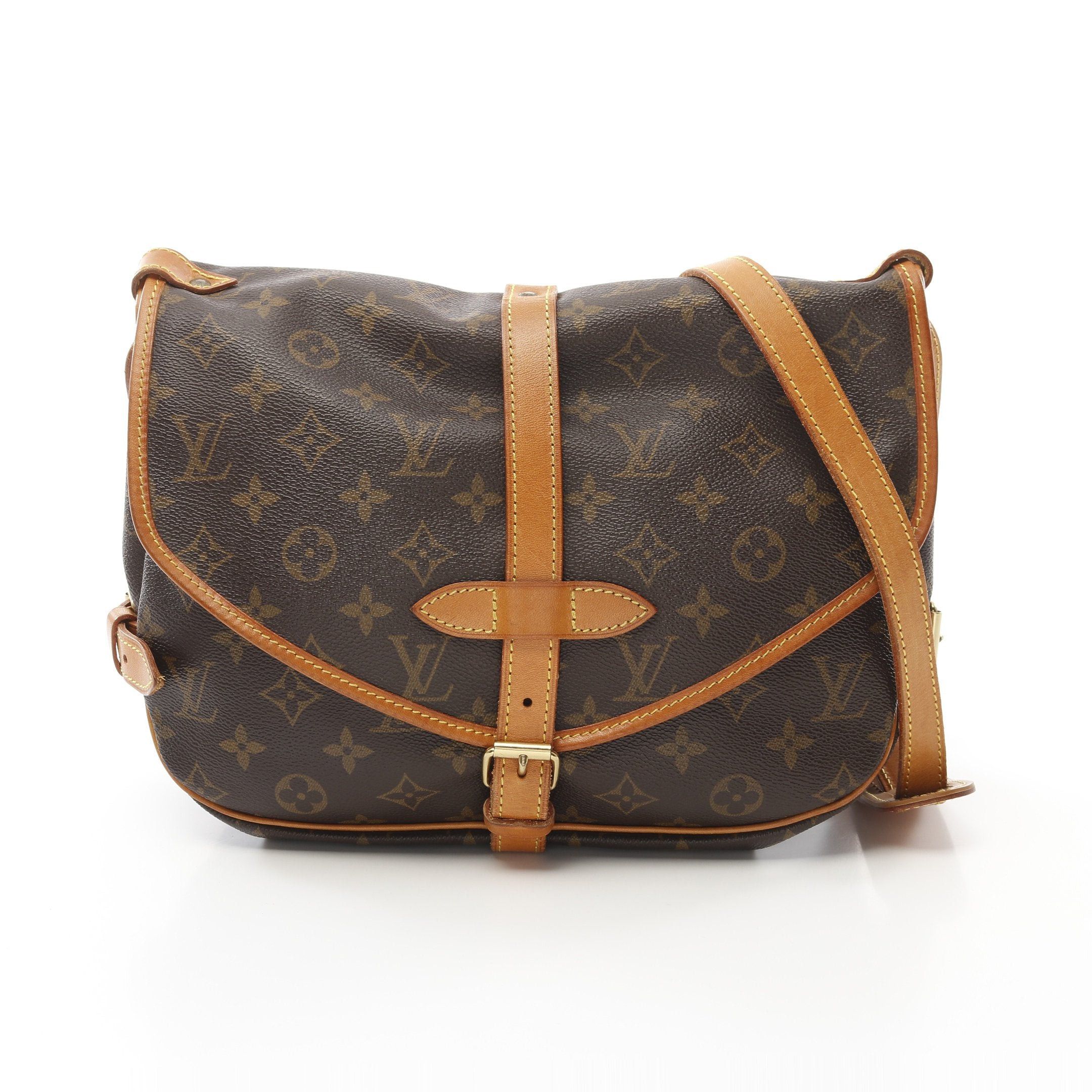 Louis Vuitton Louis Vuitton Saumur 30 Monogram Shoulder Bag Leather Brown Size ONE SIZE - 1 Thumbnail