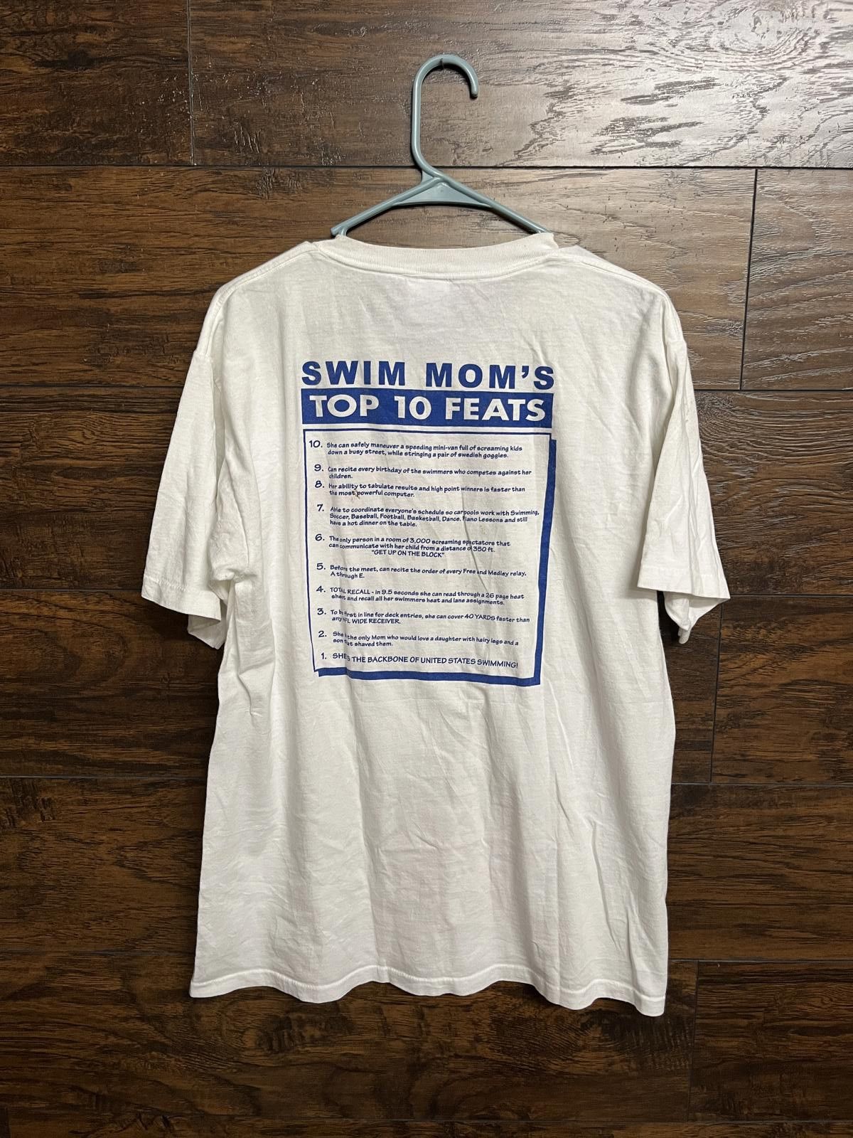 All Sport VTG Swim Mom T-shirt Swimming Coach Top Ten Swim Parent L Size US L / EU 52-54 / 3 - 2 Thumbnail