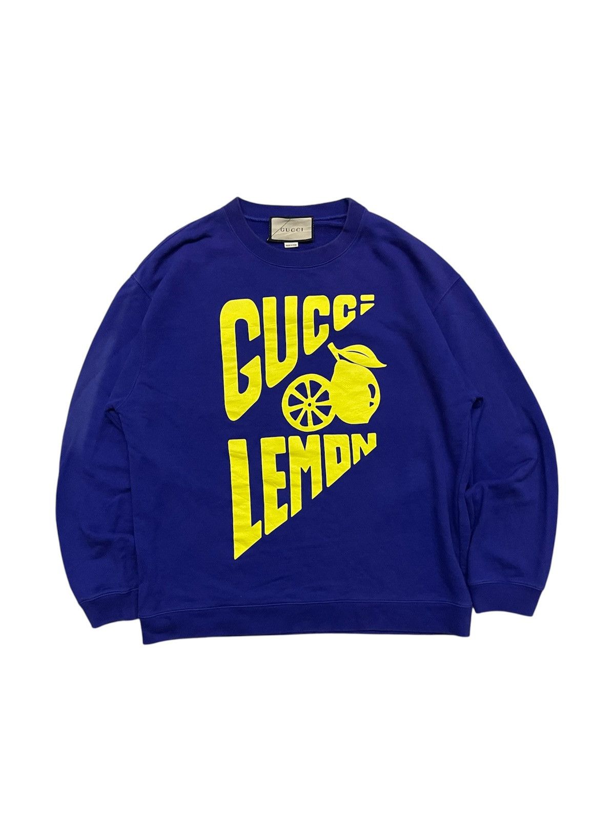 Gucci FW 21 GUCCI LEMON PRINT SUN FADED CREWNECK Size US M / EU 48-50 / 2 - 2 Thumbnail
