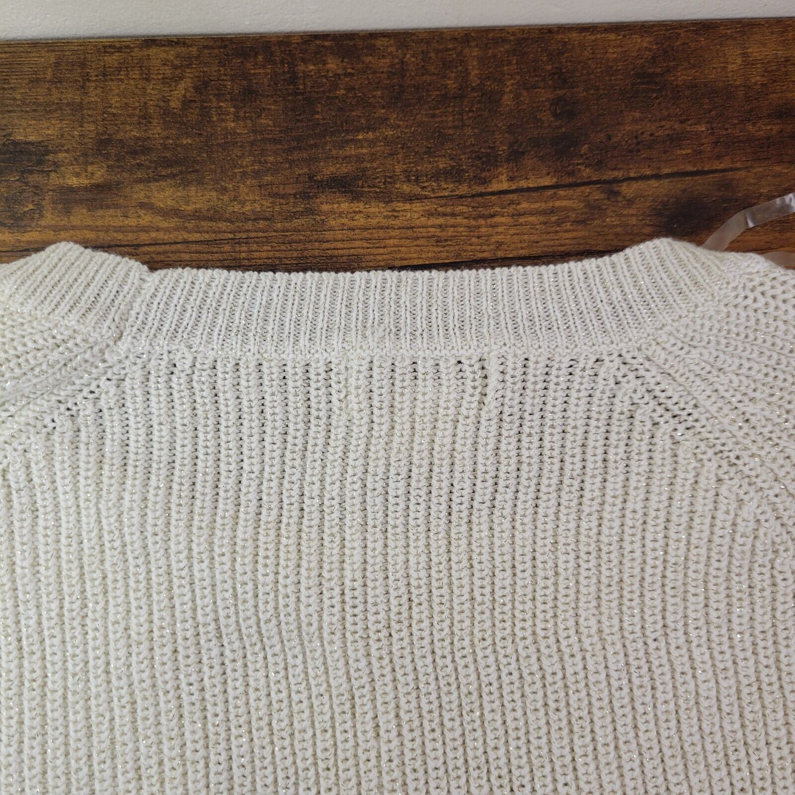 Other Liz Claiborne M White Knit Patterned Sweater Pullover Size M / US 6-8 / IT 42-44 - 7 Thumbnail