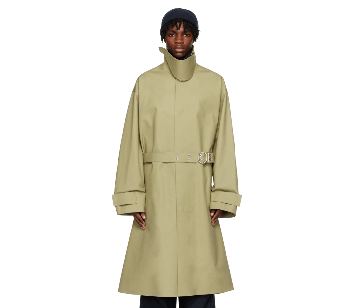 Jil Sander o1loc1c1124 Belted Trench Coat in Green Size US M / EU 48-50 / 2 - 1 Thumbnail