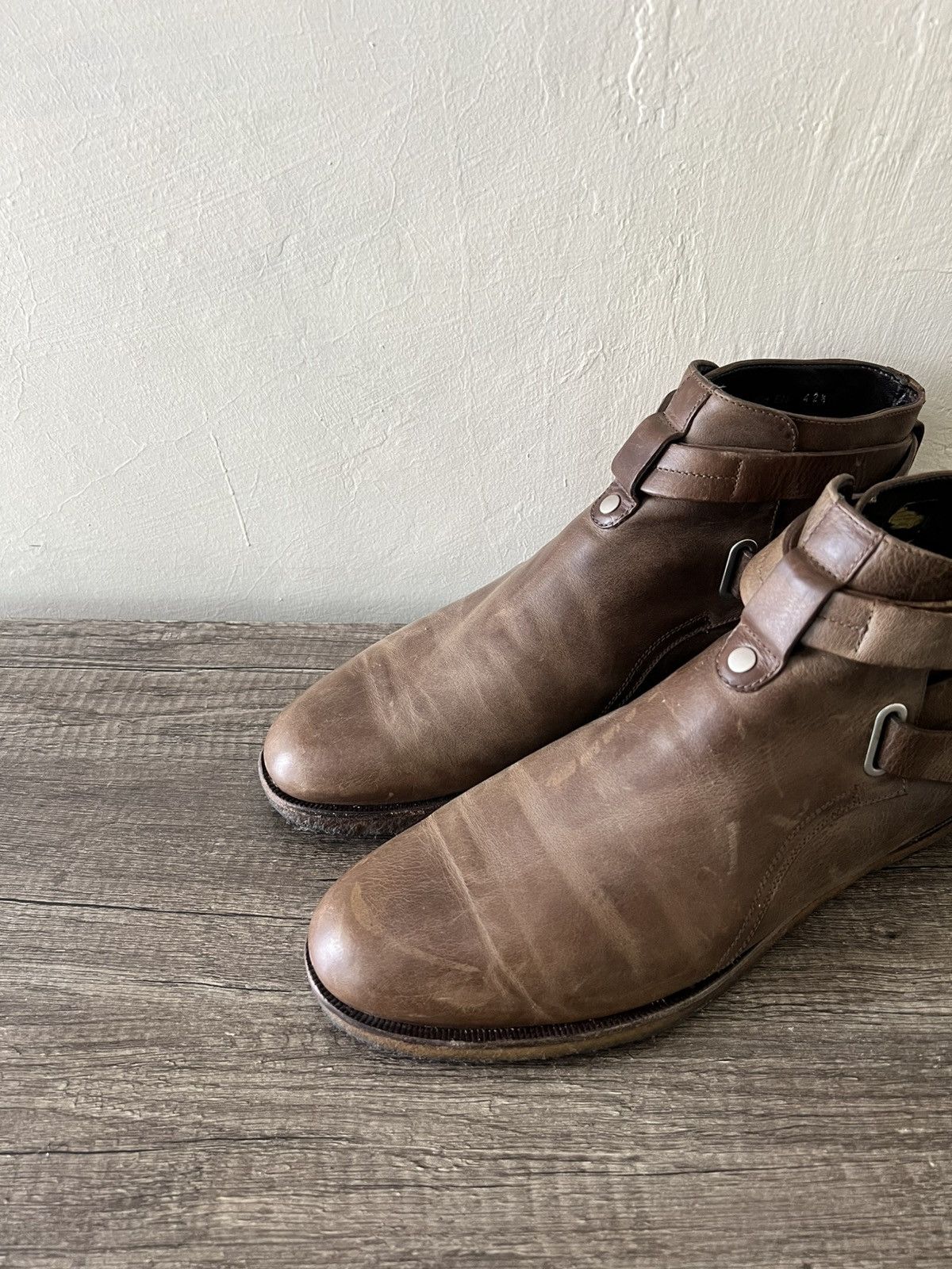Dior DIOR HOMME BY KVA 2010 BUCKLE CREPE SOLE BOOTS HEDI SLIMANE Size US 9.5 / EU 42-43 - 3 Thumbnail