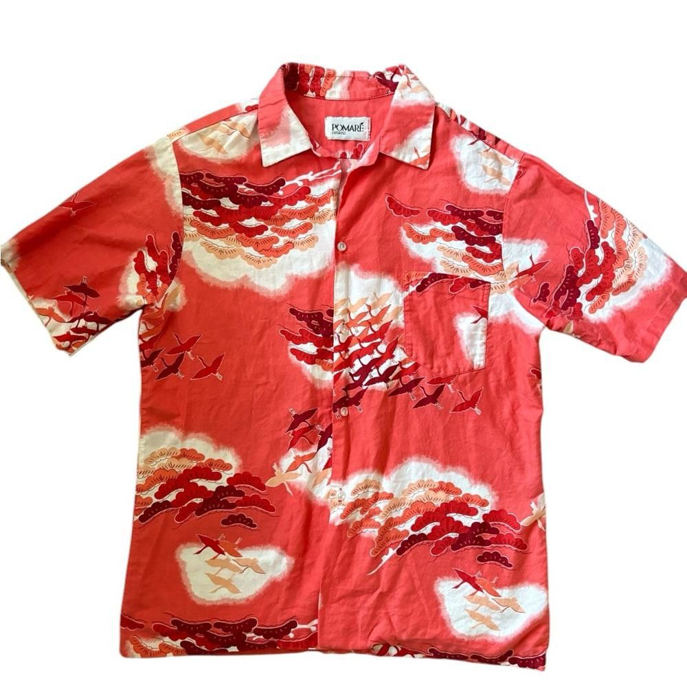 Sun Surf × Vintage Vintage Pomare Birds /Clouds Button Down Shirt Red/White Size US M / EU 48-50 / 2 - 7 Thumbnail