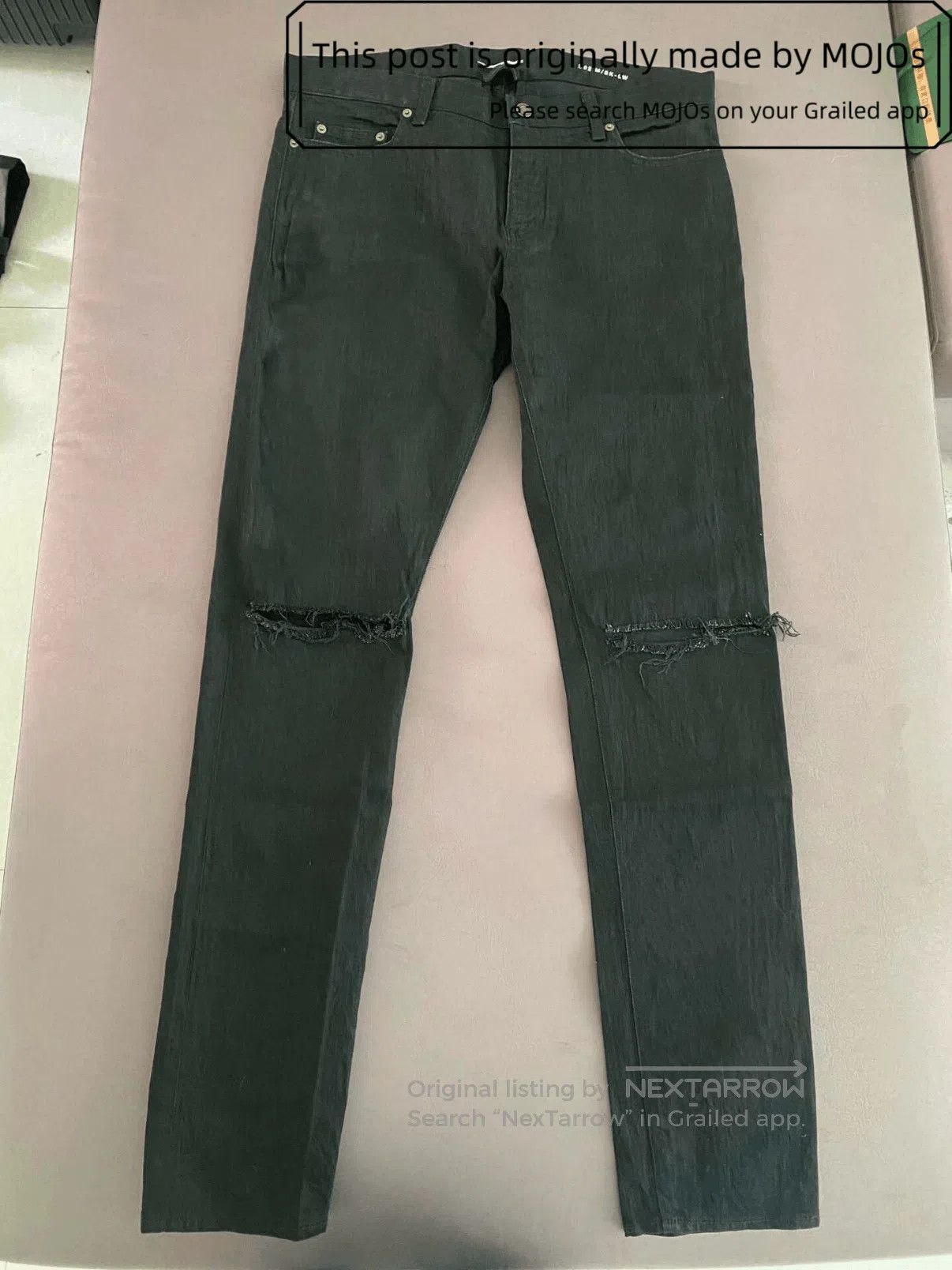 Saint Laurent Paris Sz 33 Saint Laurent Paris 15AW Heavy Destory Denim mojos152 Size US 33 - 1 Thumbnail